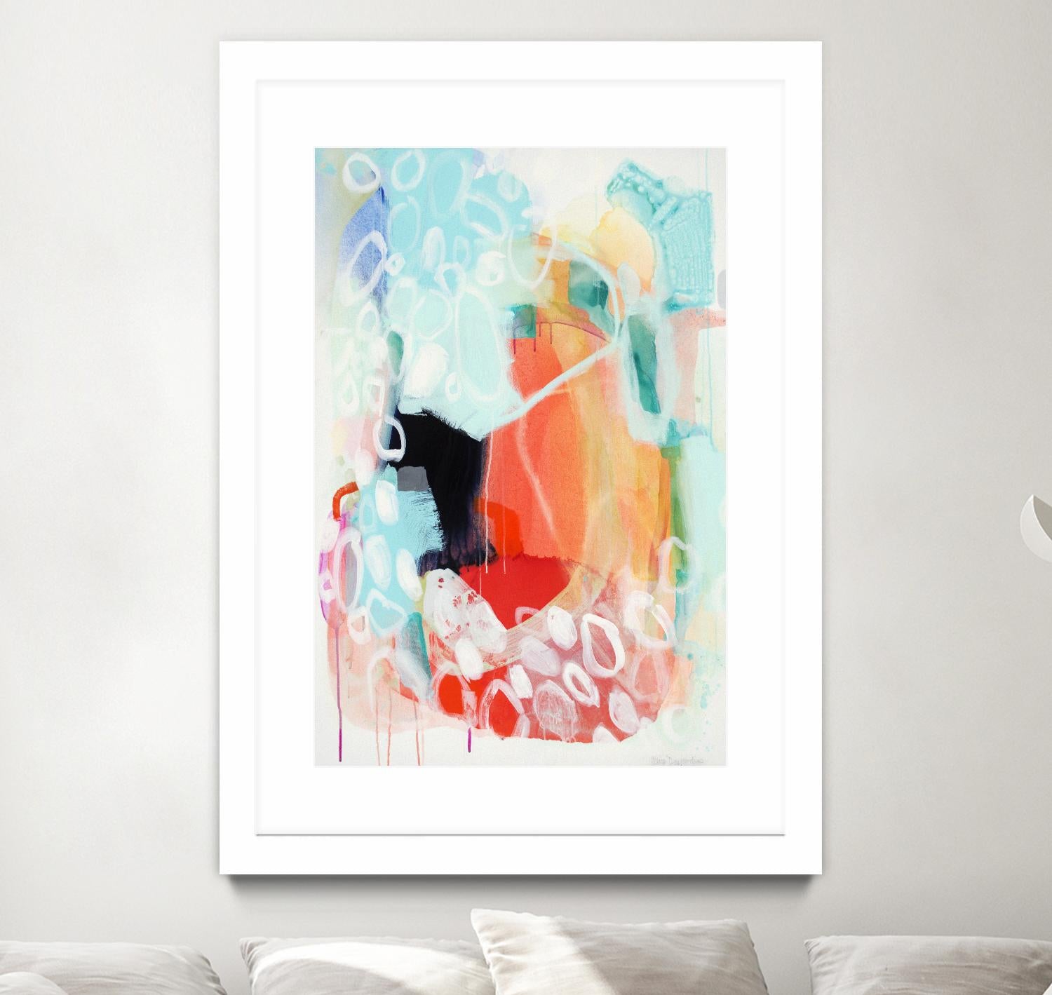 Cherry Creamsicle love by Claire Desjardins on GIANT ART - red abstract artistes du québec