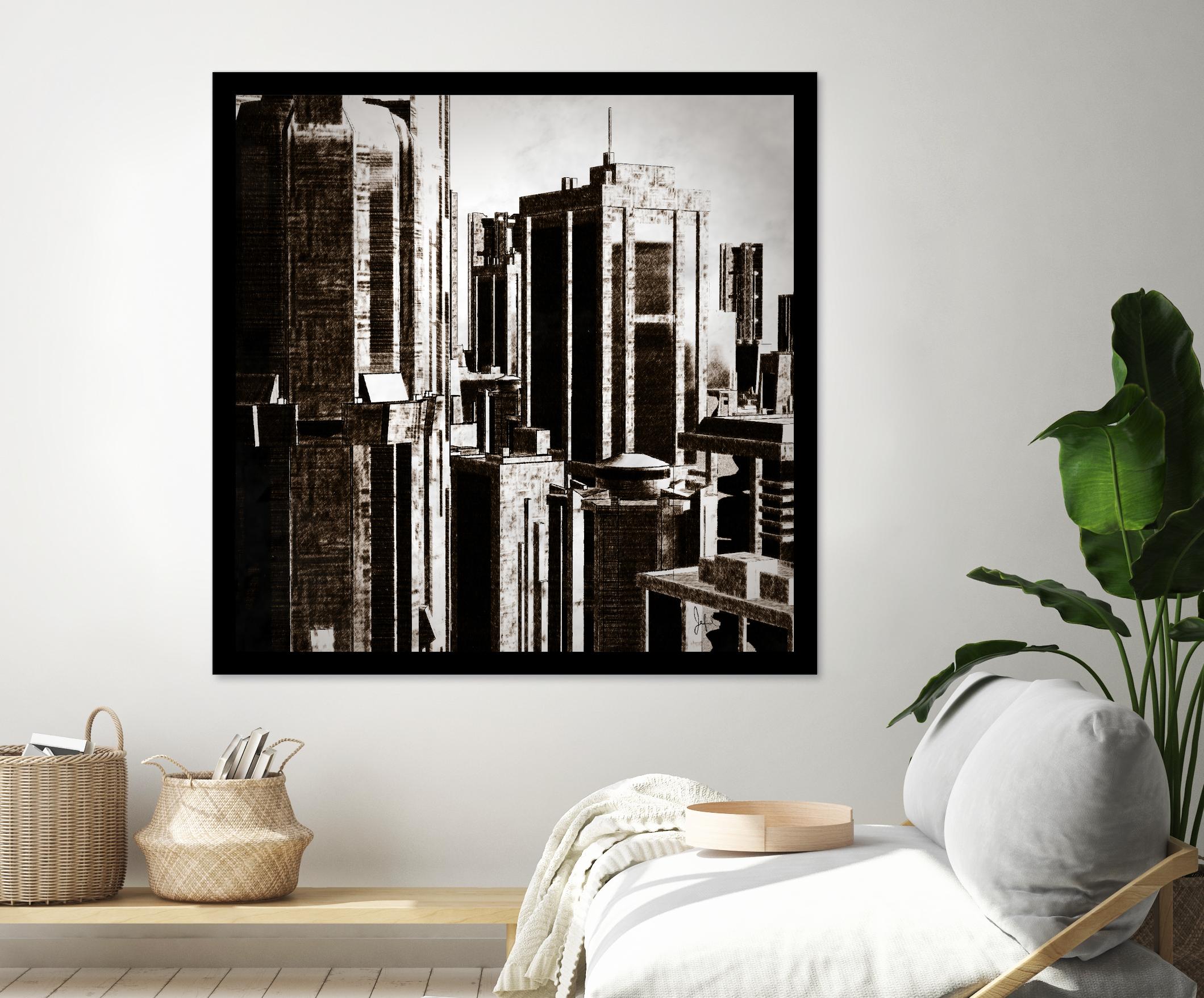 Megapolis 3 by Jefd on GIANT ART - black digital buildings