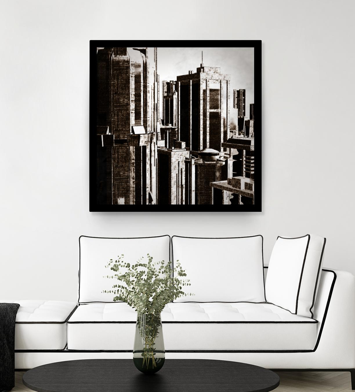 Megapolis 3 by Jefd on GIANT ART - black digital buildings