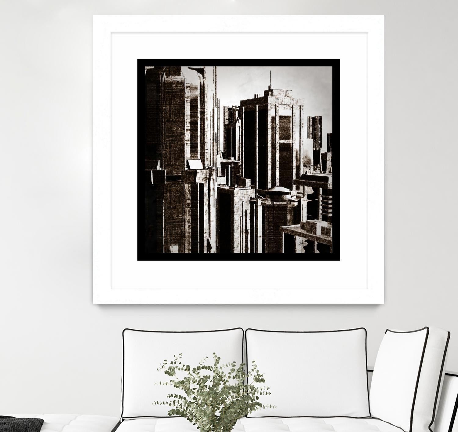 Megapolis 3 by Jefd on GIANT ART - black digital buildings