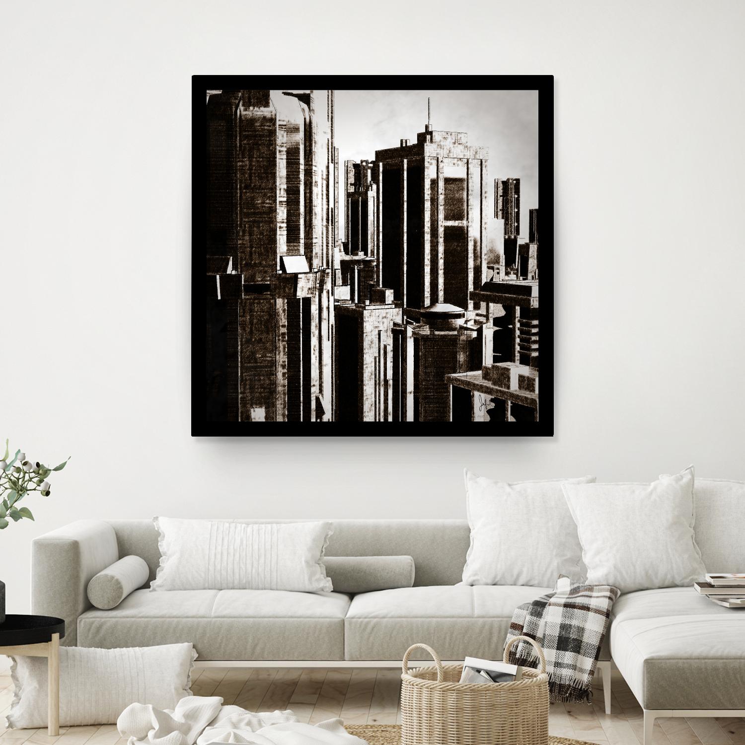 Megapolis 3 by Jefd on GIANT ART - black digital buildings