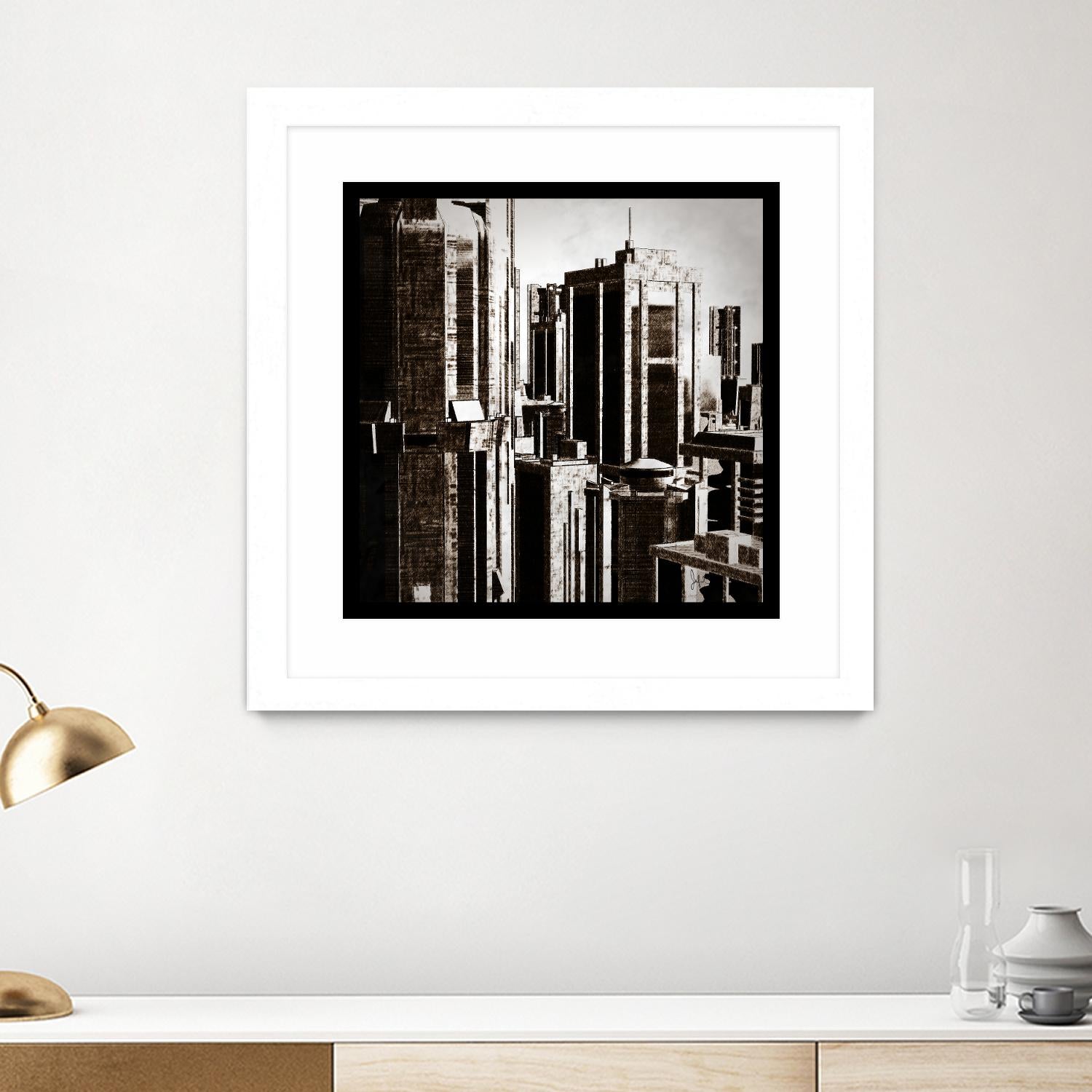 Megapolis 3 by Jefd on GIANT ART - black digital buildings