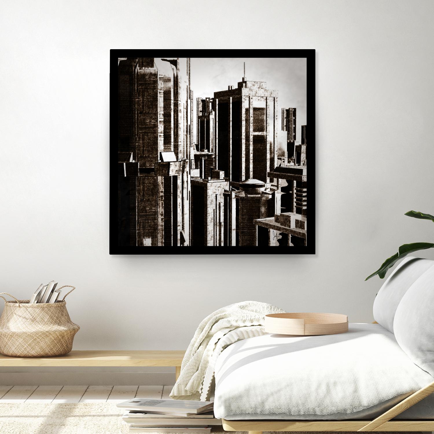 Megapolis 3 by Jefd on GIANT ART - black digital buildings