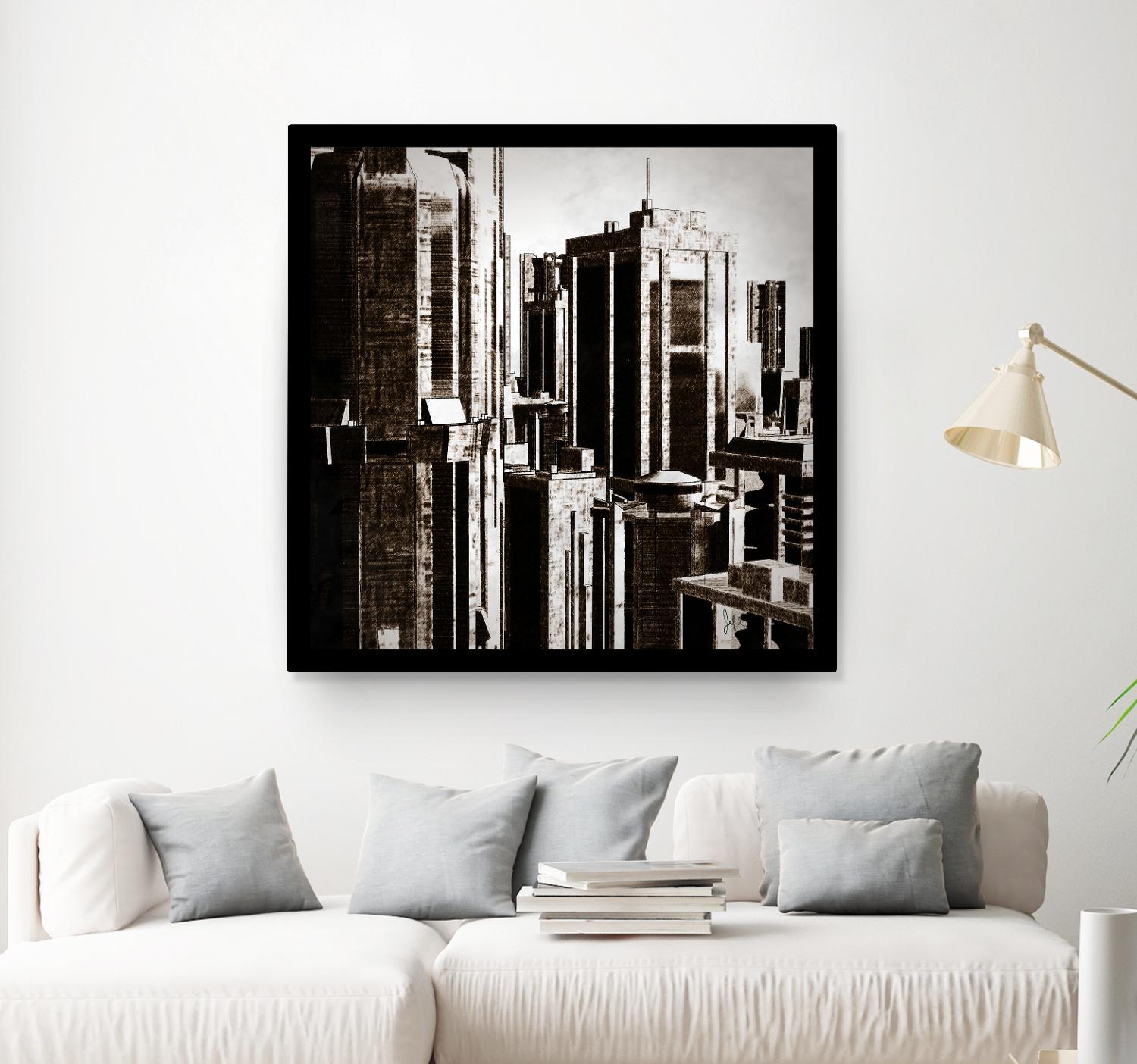 Megapolis 3 by Jefd on GIANT ART - black digital buildings