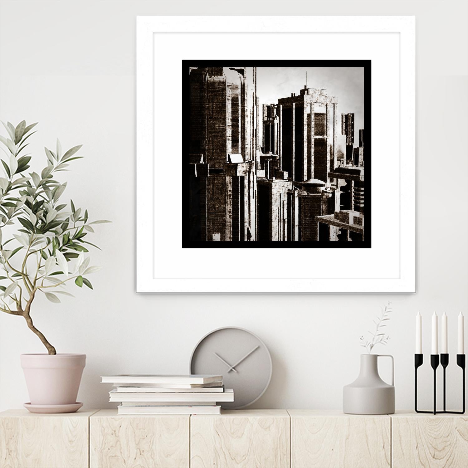 Megapolis 3 by Jefd on GIANT ART - black digital buildings