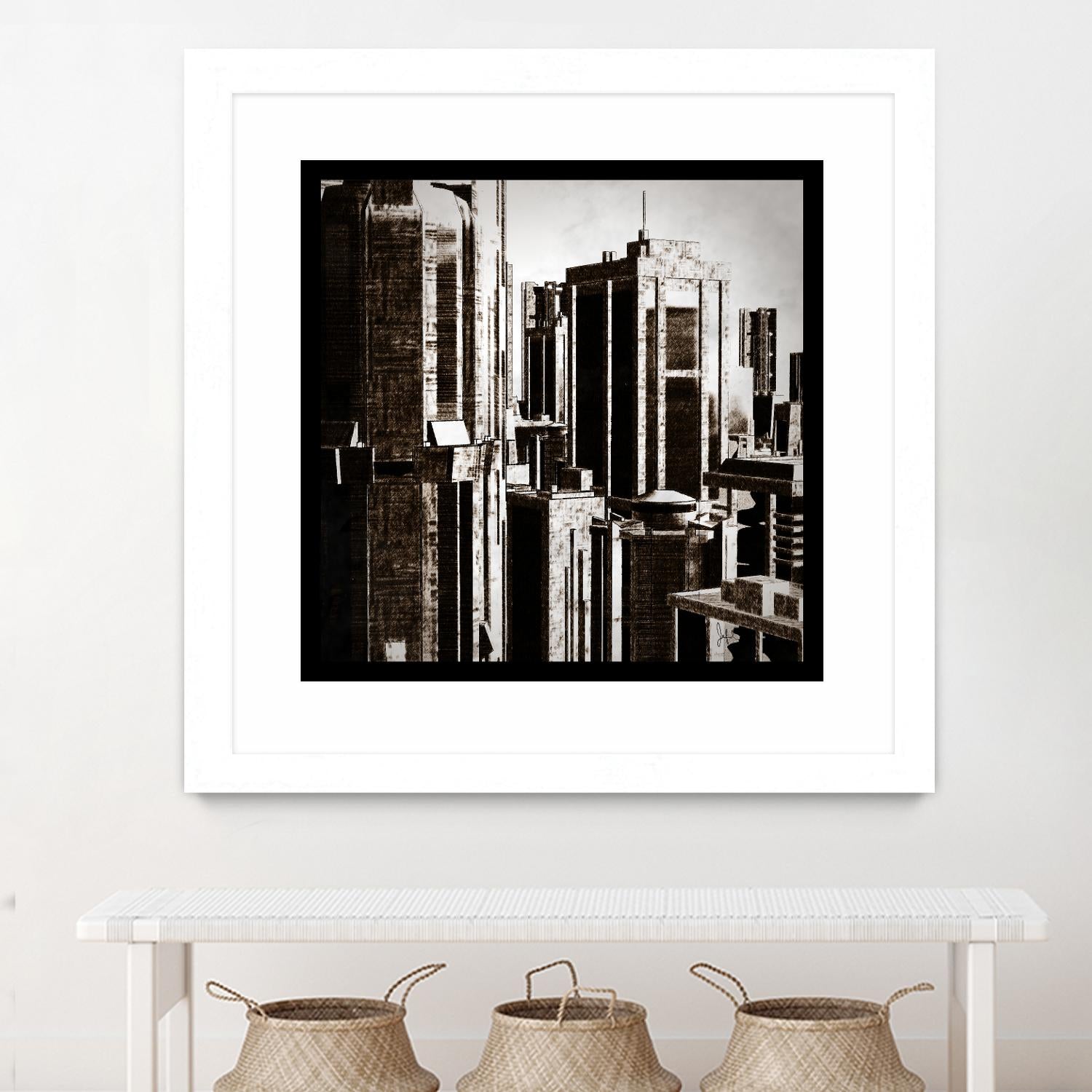 Megapolis 3 by Jefd on GIANT ART - black digital buildings