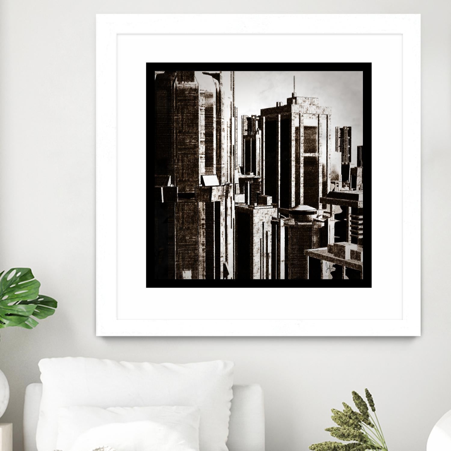 Megapolis 3 by Jefd on GIANT ART - black digital buildings