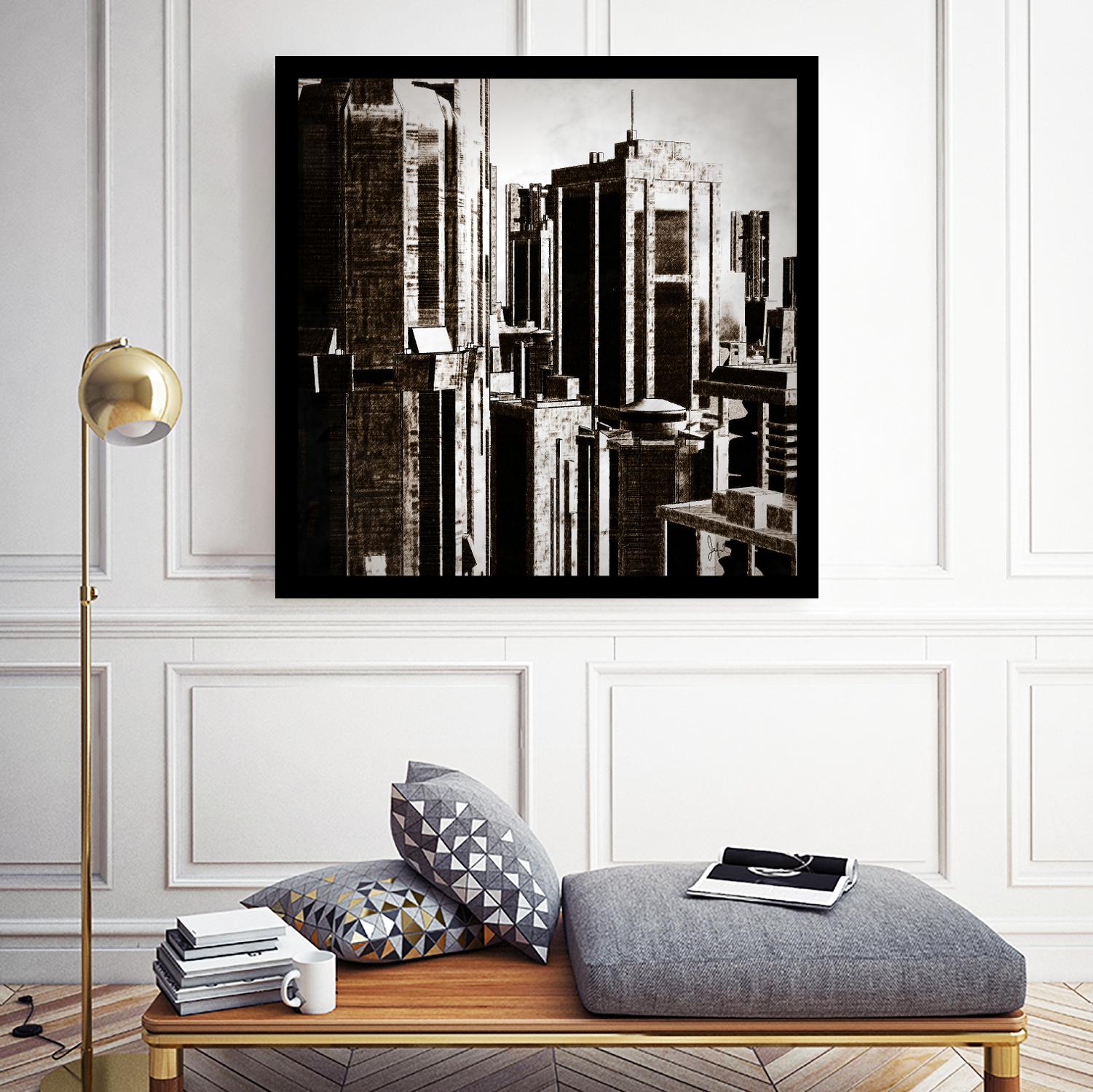 Megapolis 3 by Jefd on GIANT ART - black digital buildings