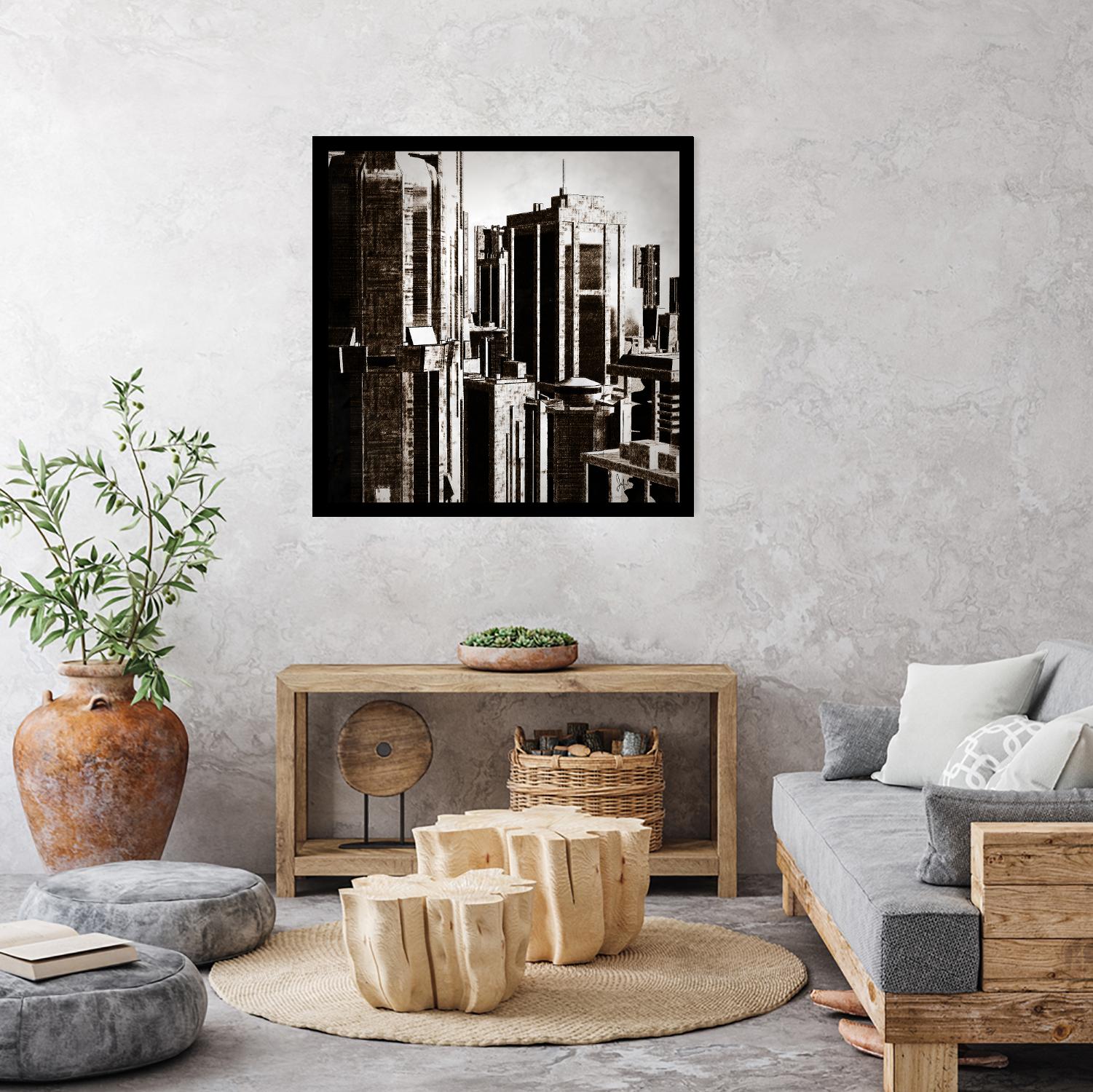 Megapolis 3 by Jefd on GIANT ART - black digital buildings