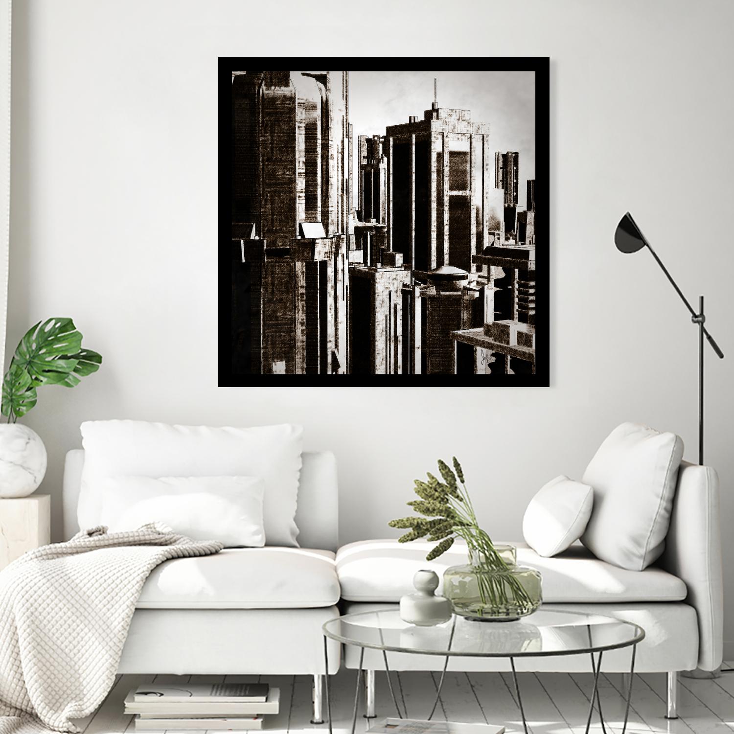 Megapolis 3 by Jefd on GIANT ART - black digital buildings