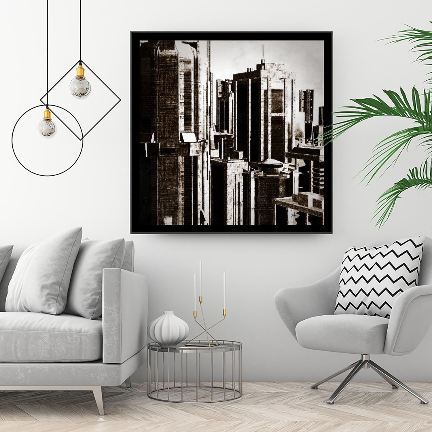 Megapolis 3 by Jefd on GIANT ART - black digital buildings