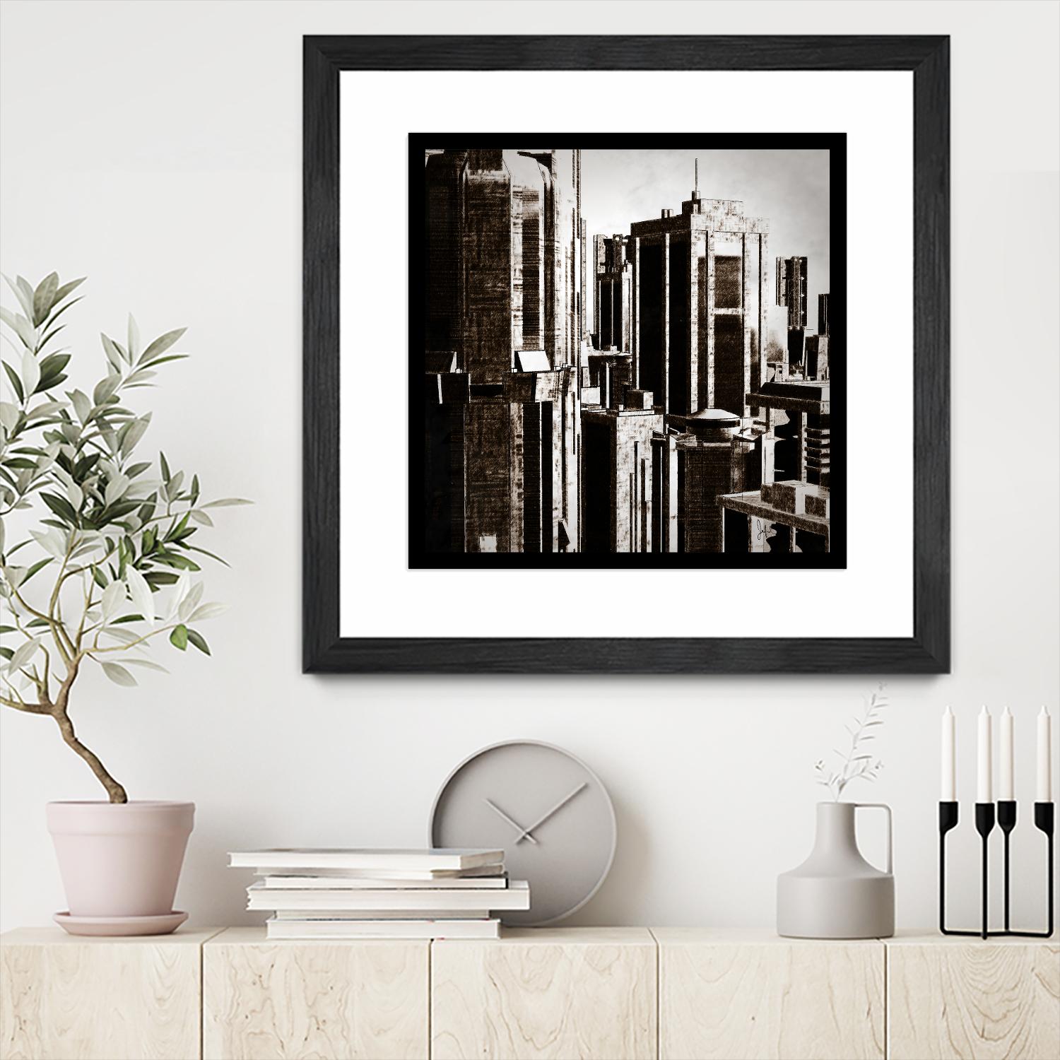 Megapolis 3 by Jefd on GIANT ART - black digital buildings