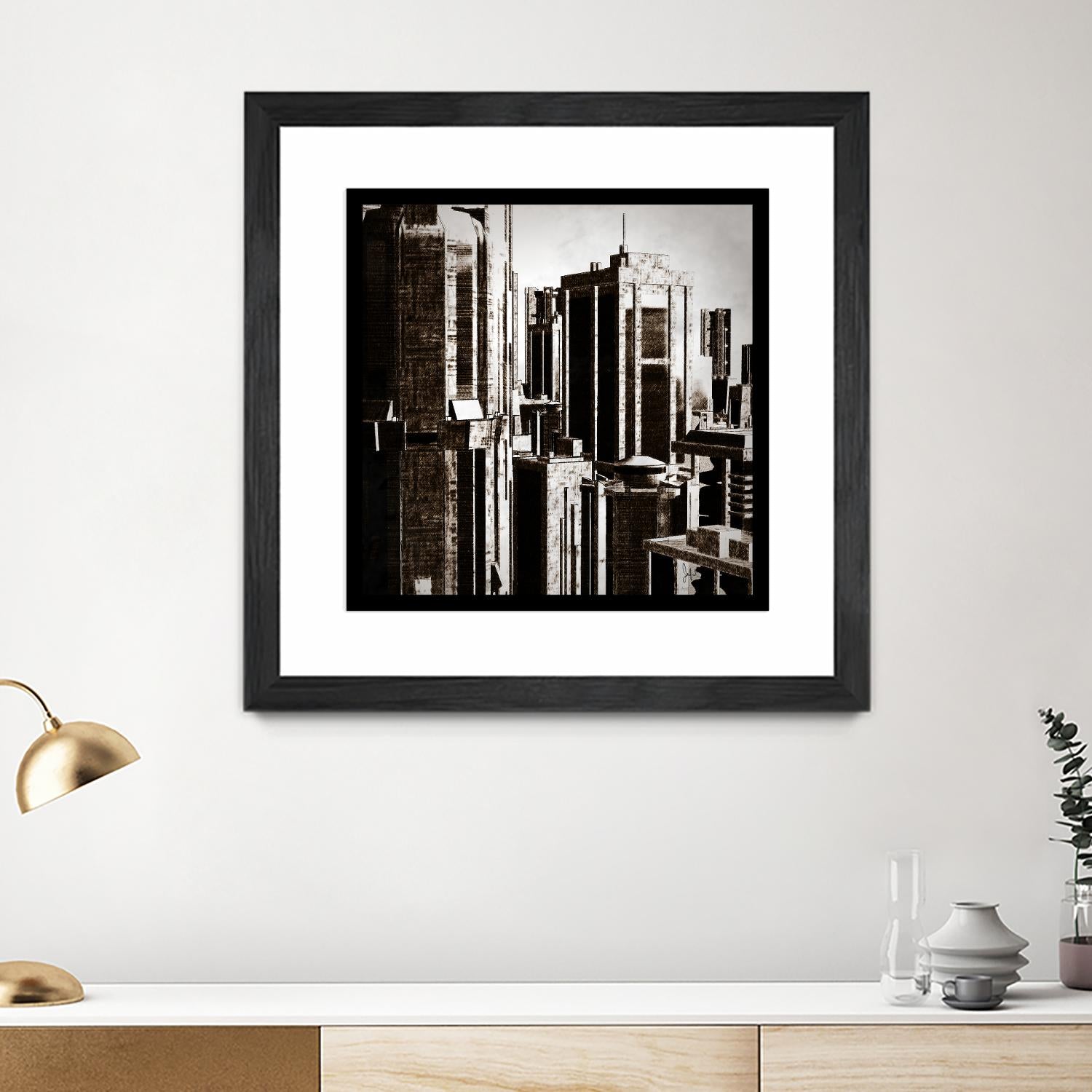 Megapolis 3 by Jefd on GIANT ART - black digital buildings