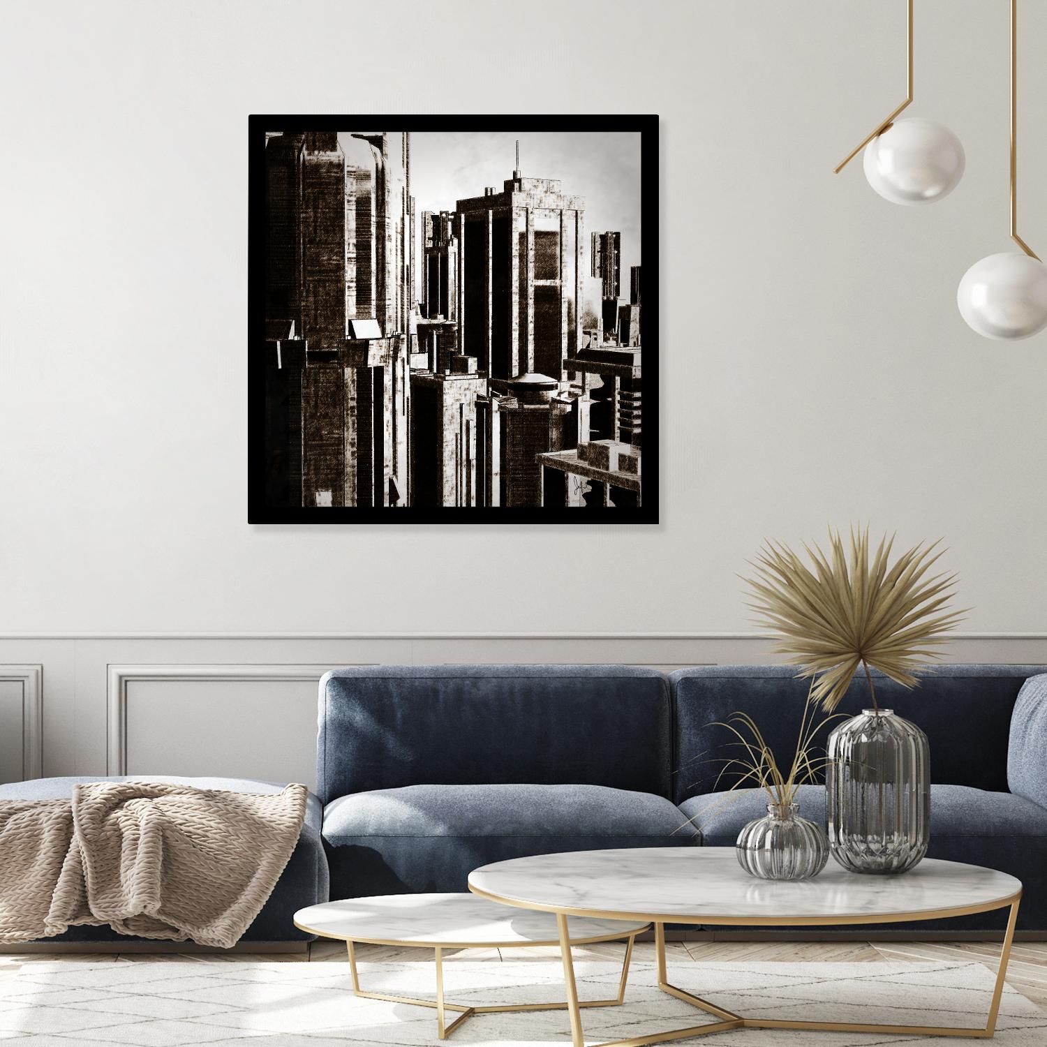 Megapolis 3 by Jefd on GIANT ART - black digital buildings