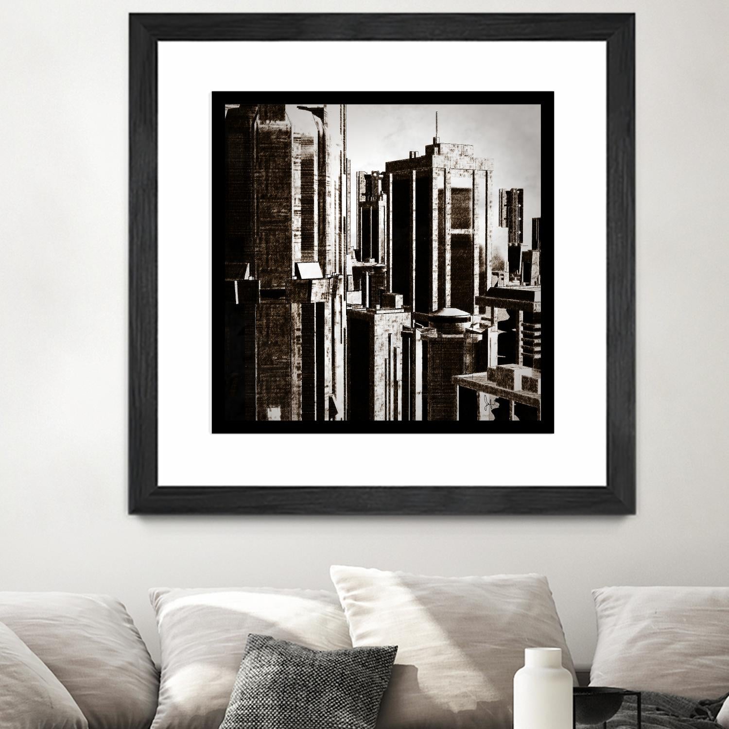 Megapolis 3 by Jefd on GIANT ART - black digital buildings