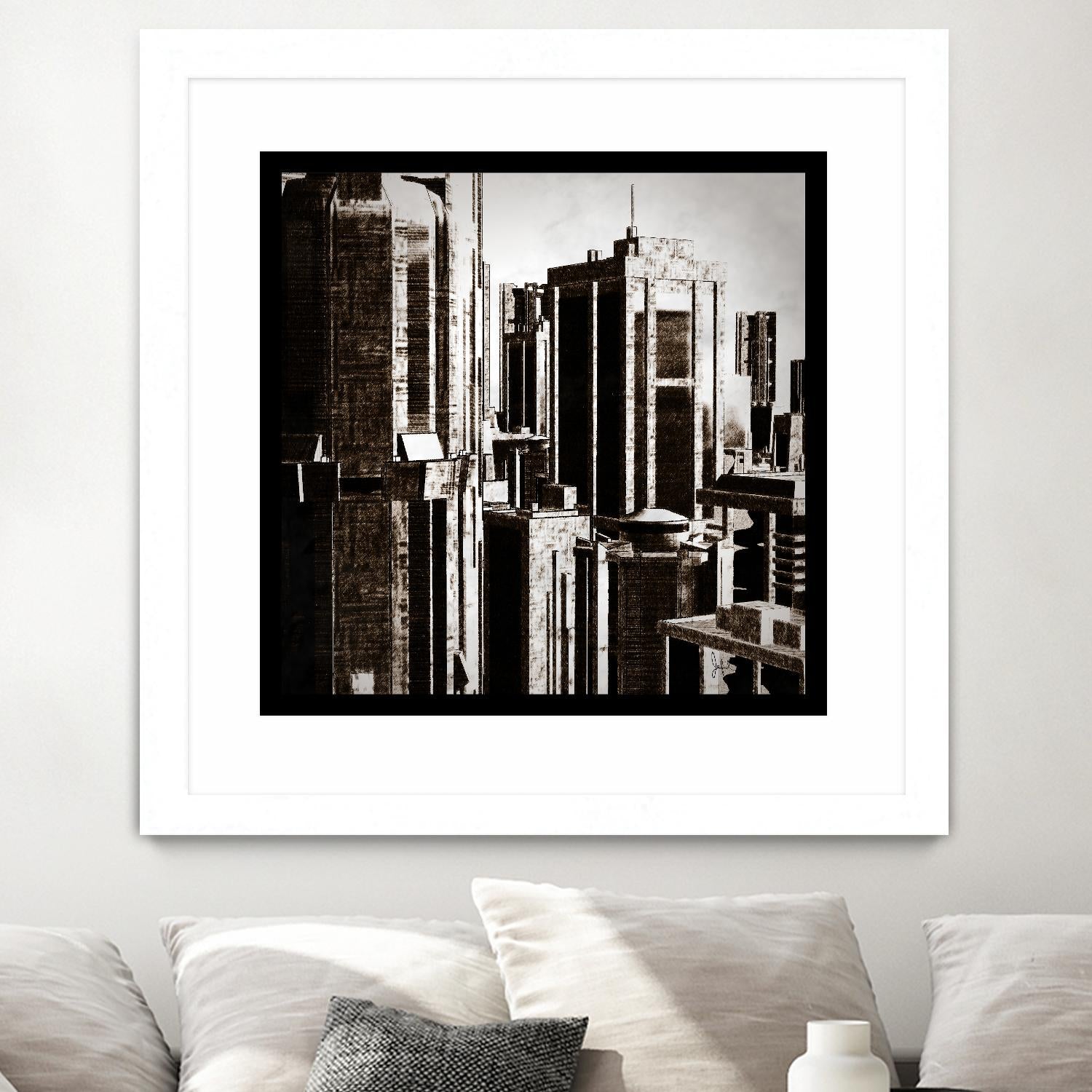 Megapolis 3 by Jefd on GIANT ART - black digital buildings