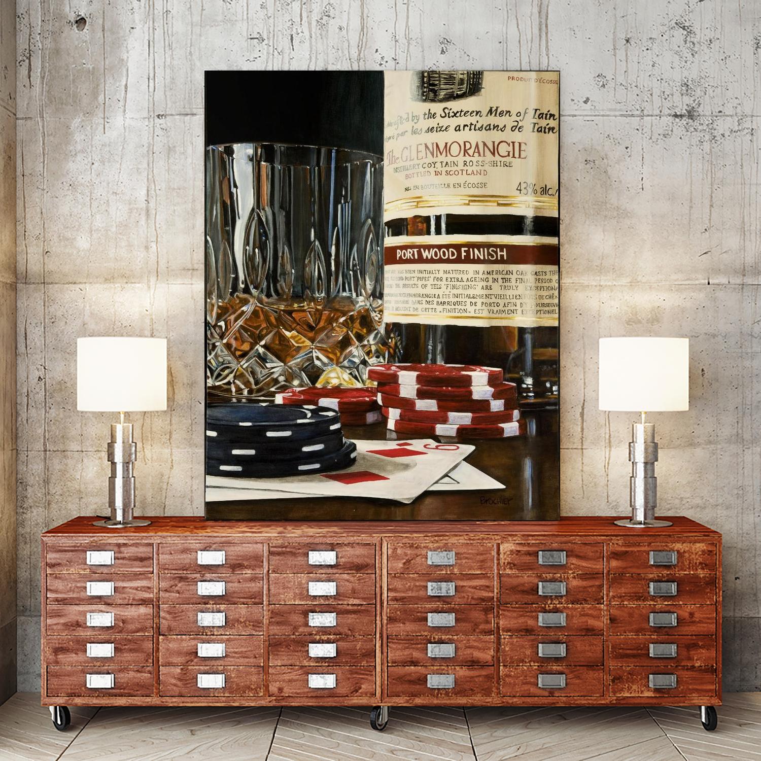 Scotch a l'apéro by Marc Brochier on GIANT ART - red still life glass