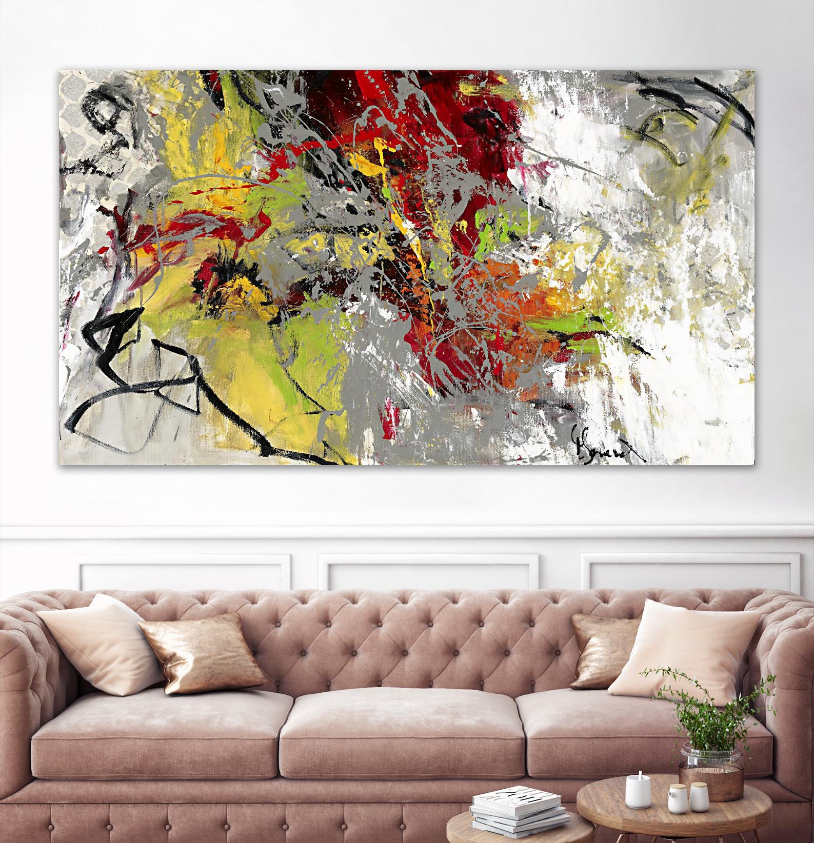Peace on Earth by Doris Savard on GIANT ART - red abstract