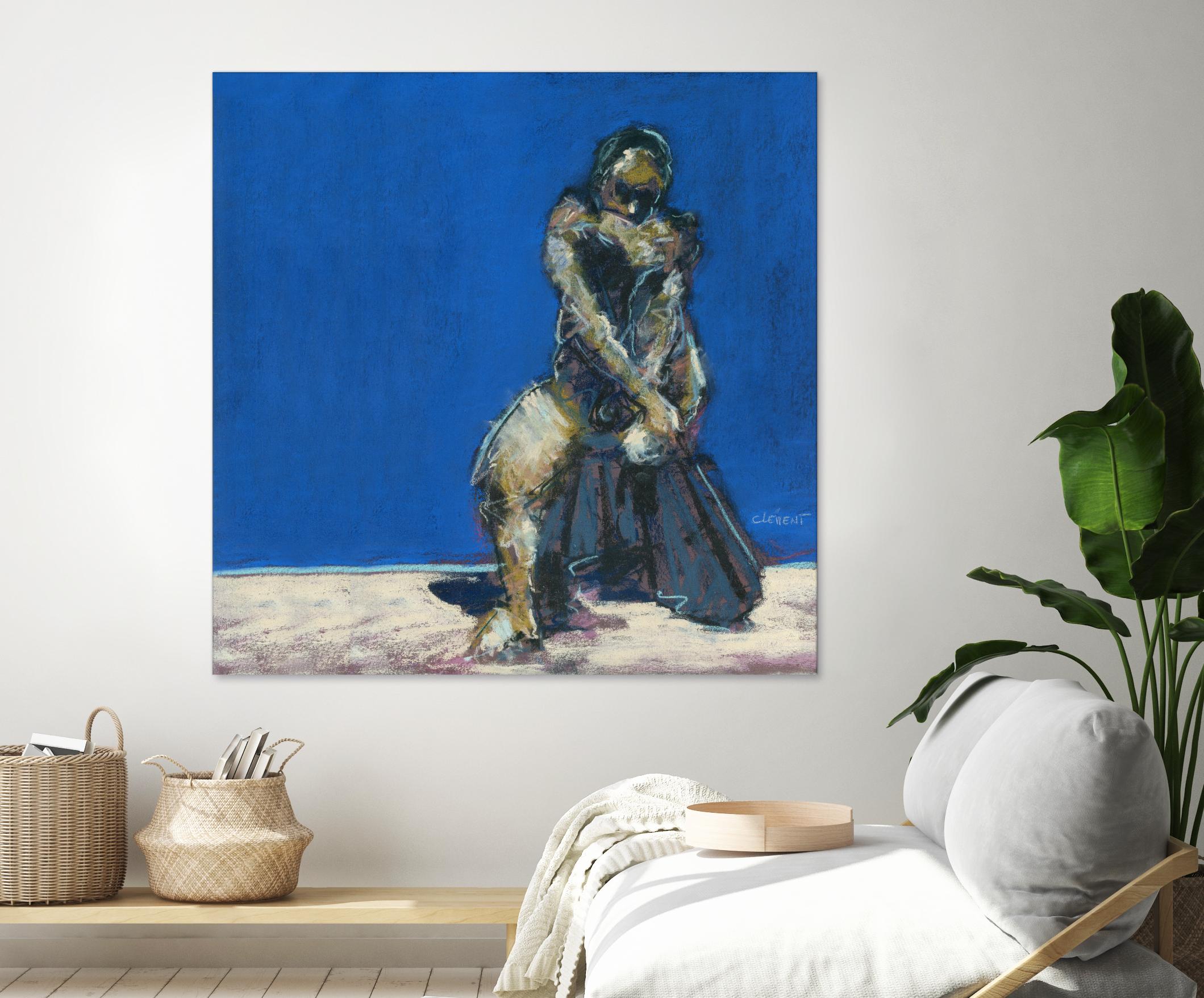 Dymas by Jacques Clement on GIANT ART - blue figurative corps nu