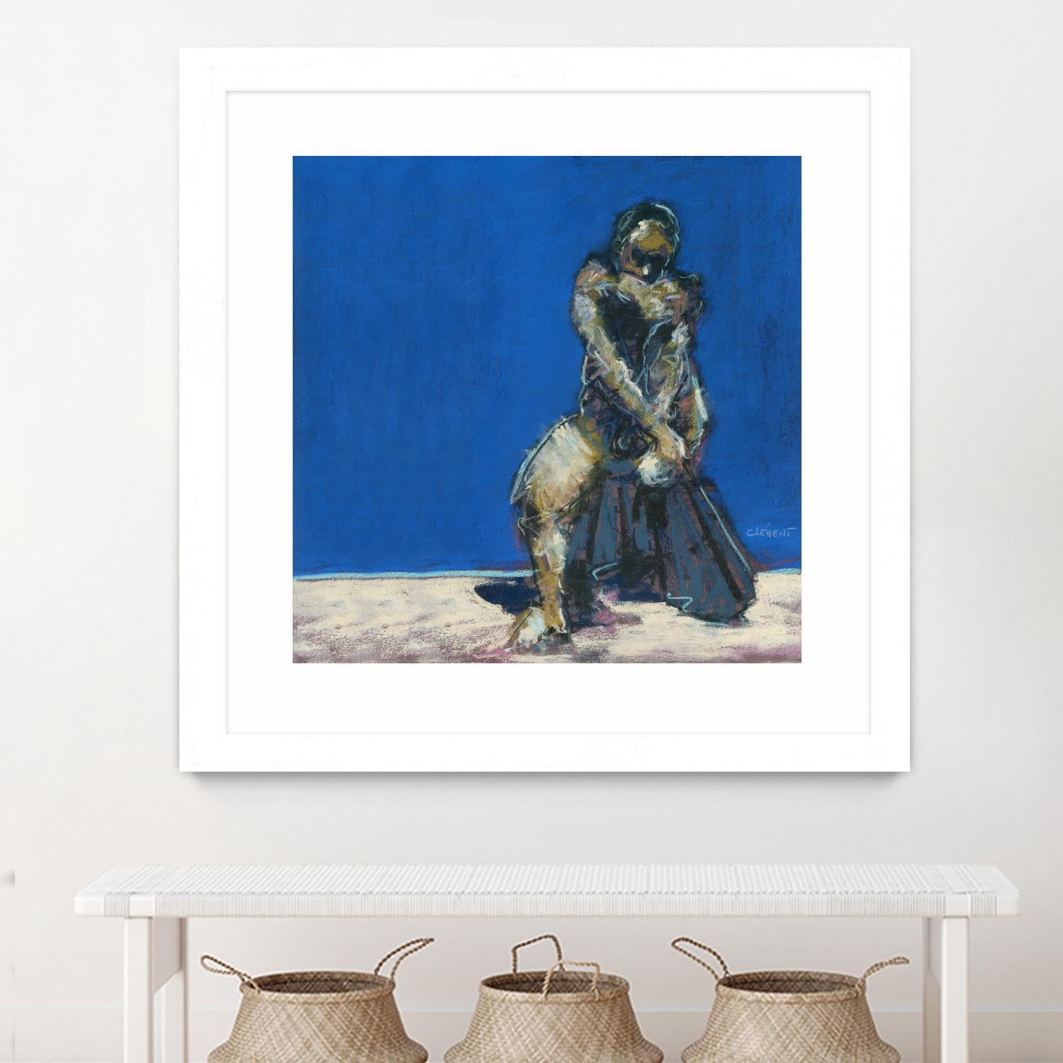 Dymas by Jacques Clement on GIANT ART - blue figurative corps nu