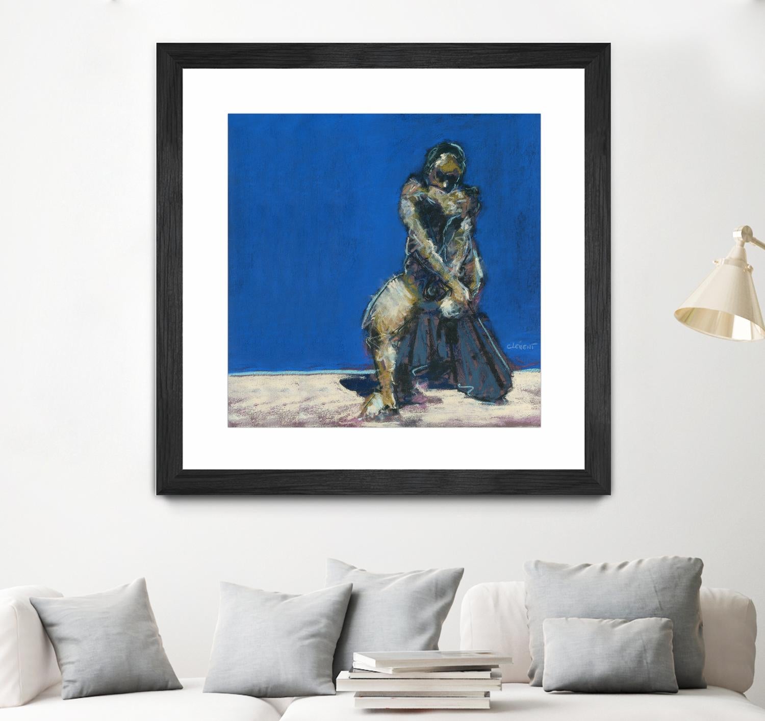 Dymas by Jacques Clement on GIANT ART - blue figurative corps nu