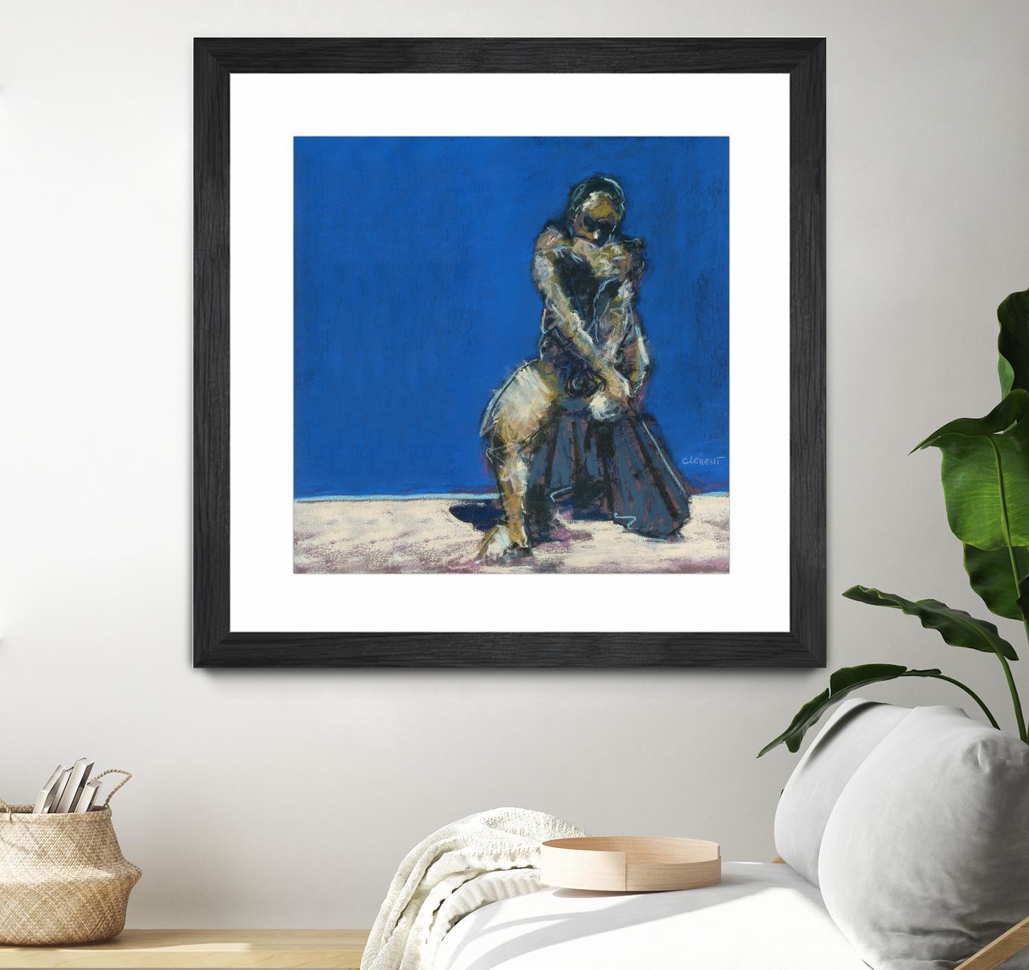 Dymas by Jacques Clement on GIANT ART - blue figurative corps nu