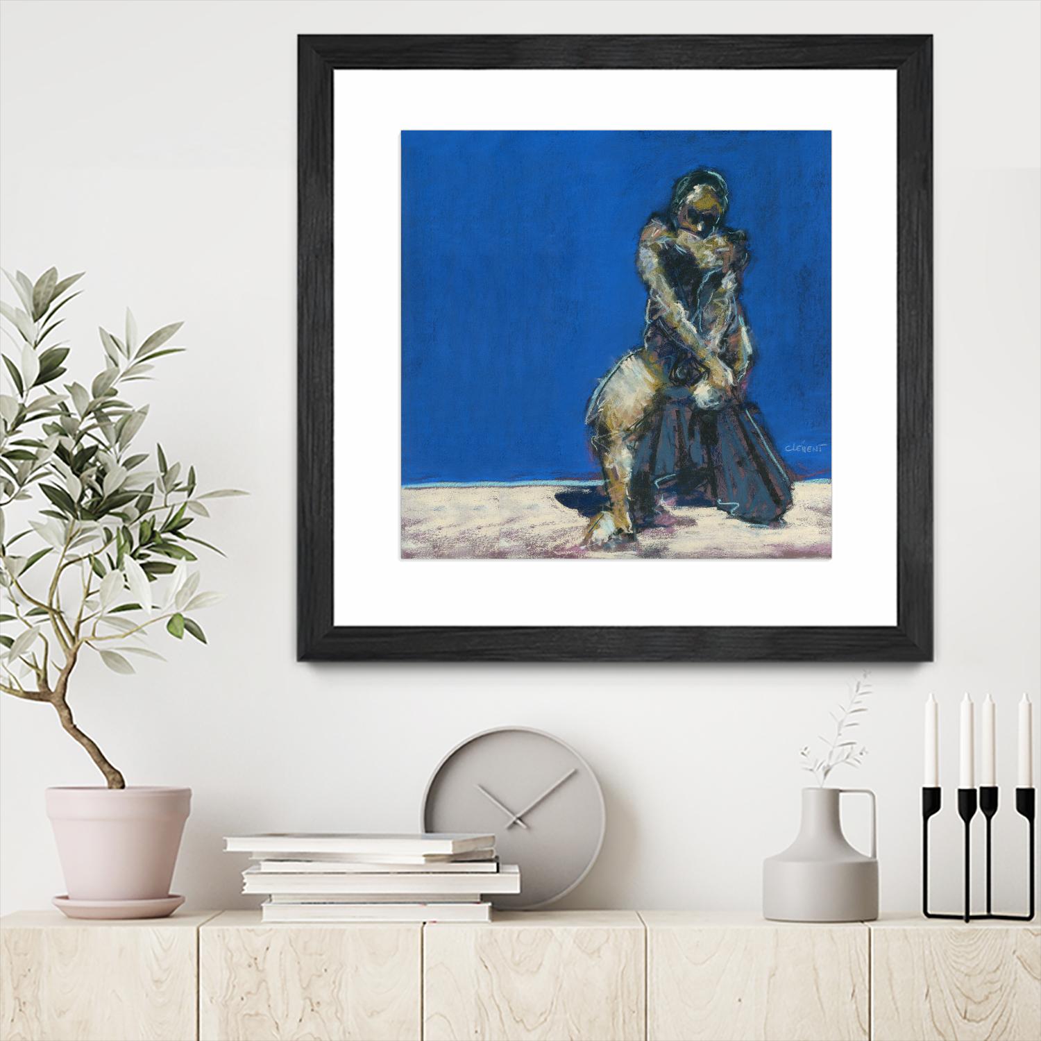 Dymas by Jacques Clement on GIANT ART - blue figurative corps nu