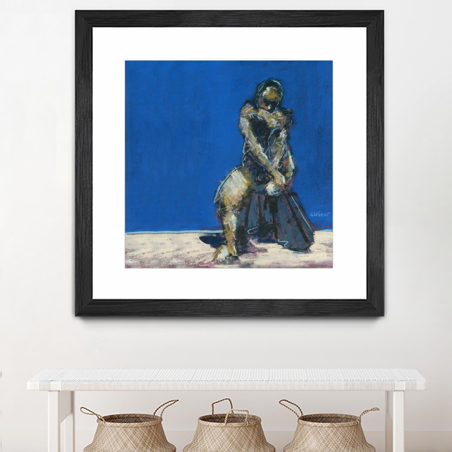 Dymas by Jacques Clement on GIANT ART - blue figurative corps nu