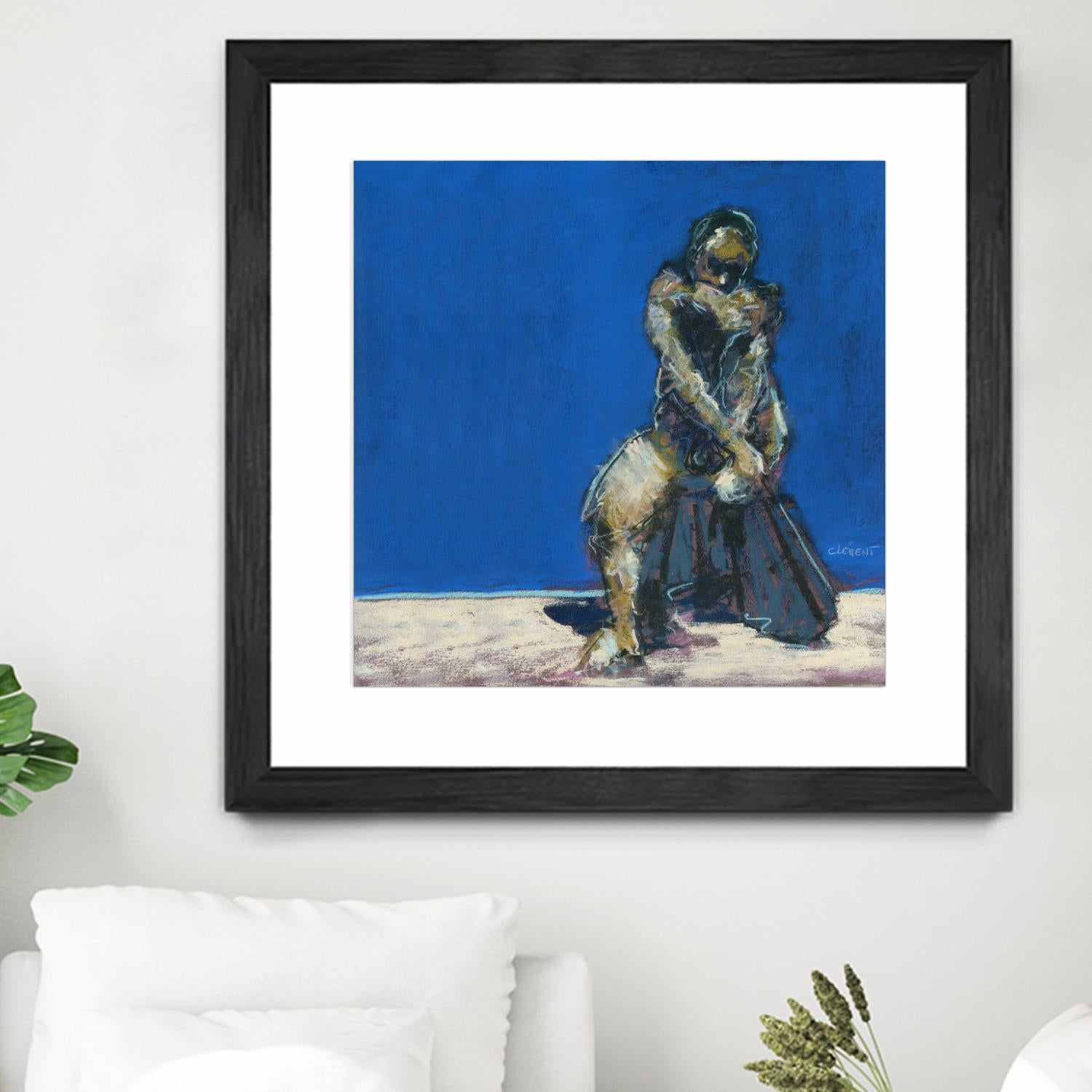 Dymas by Jacques Clement on GIANT ART - blue figurative corps nu