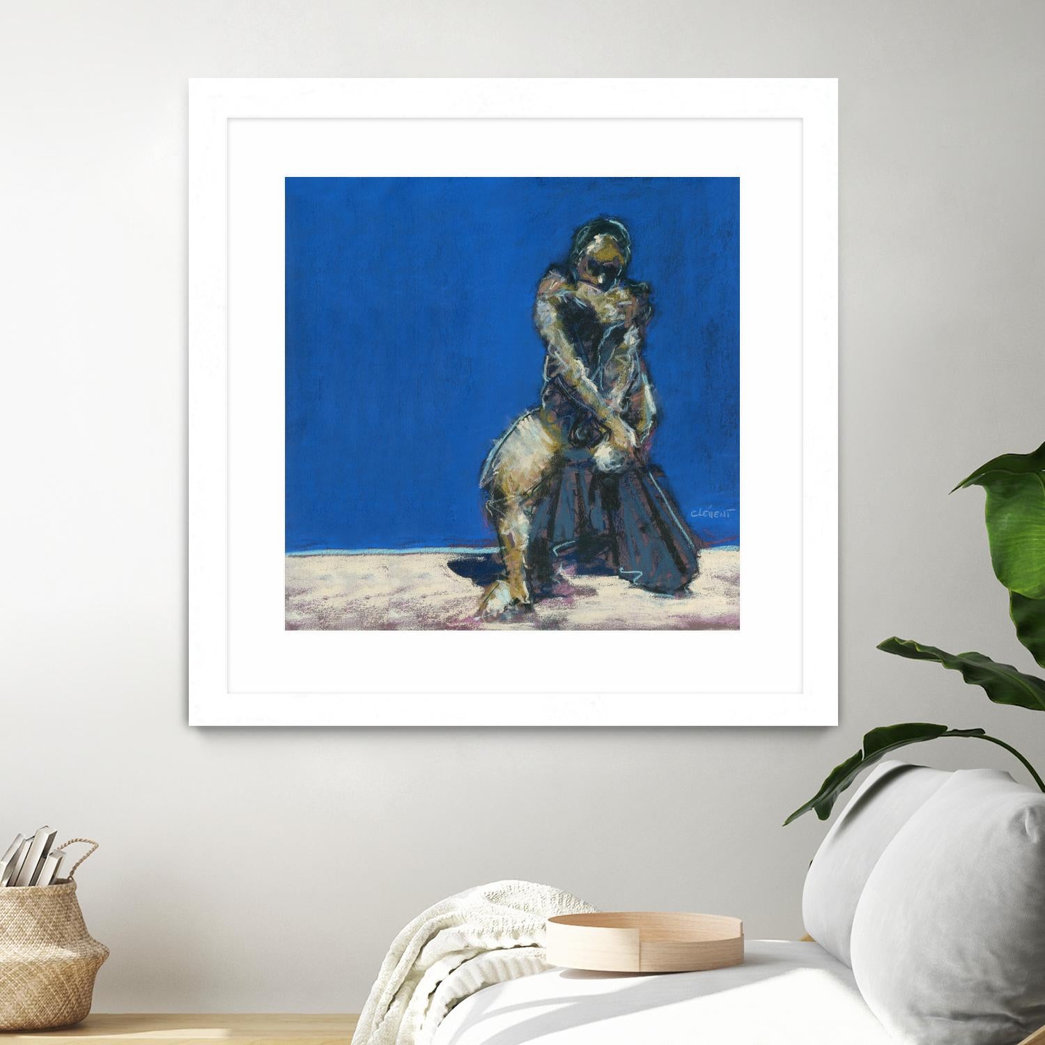 Dymas by Jacques Clement on GIANT ART - blue figurative corps nu