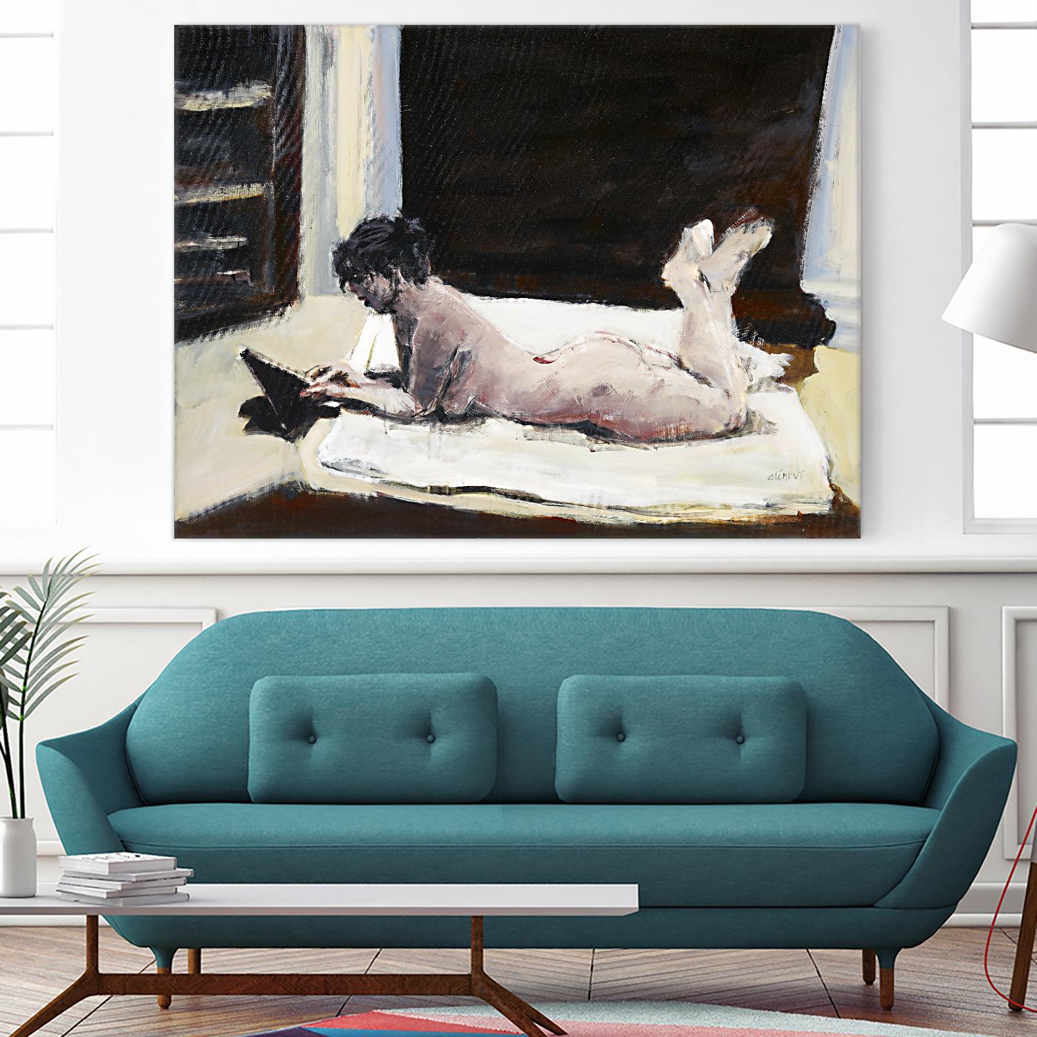 Gidas by Jacques Clement on GIANT ART - pink artistes du québec bed