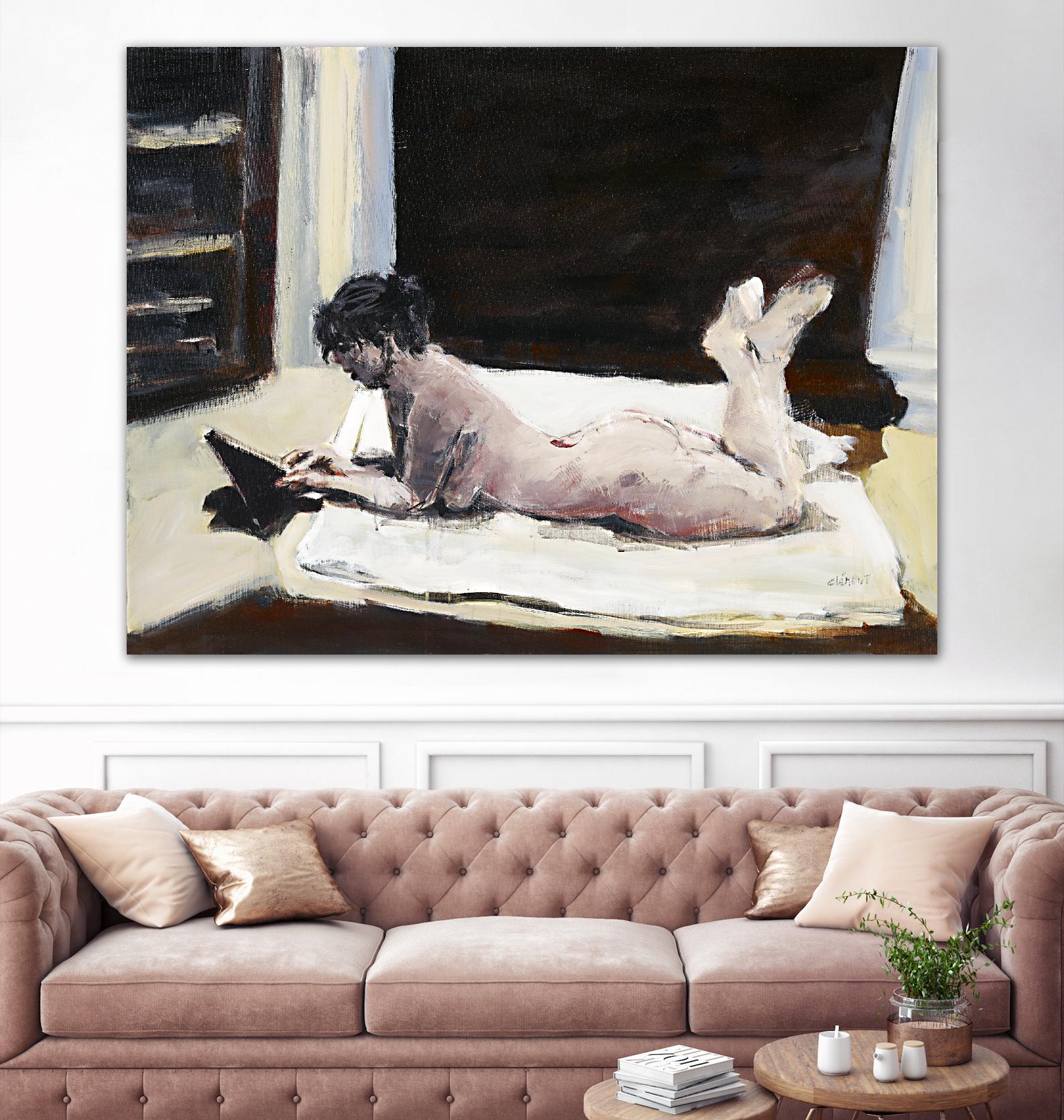 Gidas by Jacques Clement on GIANT ART - pink artistes du québec bed