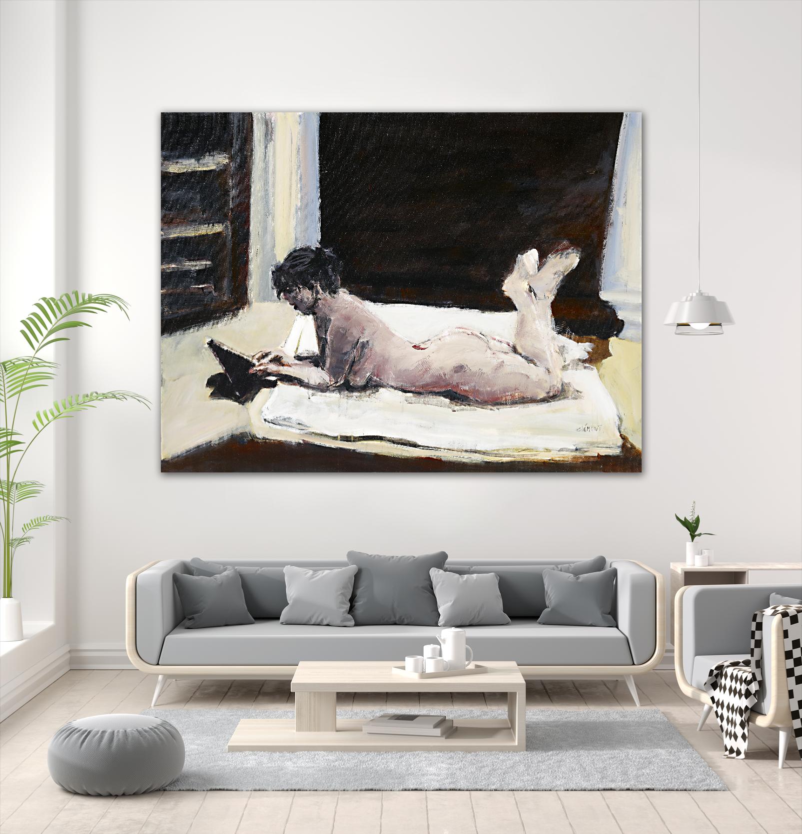 Gidas by Jacques Clement on GIANT ART - pink artistes du québec bed