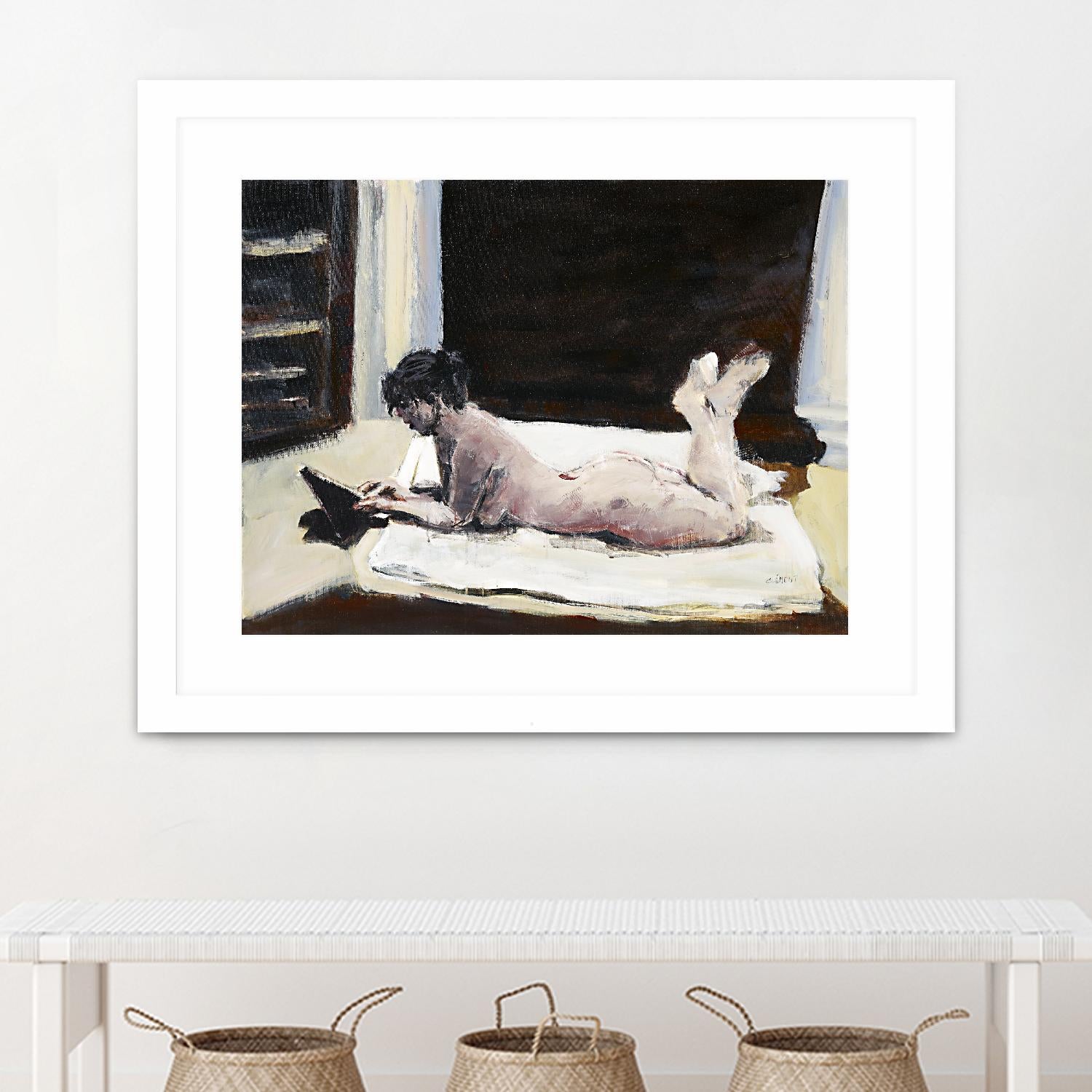 Gidas by Jacques Clement on GIANT ART - pink artistes du québec bed