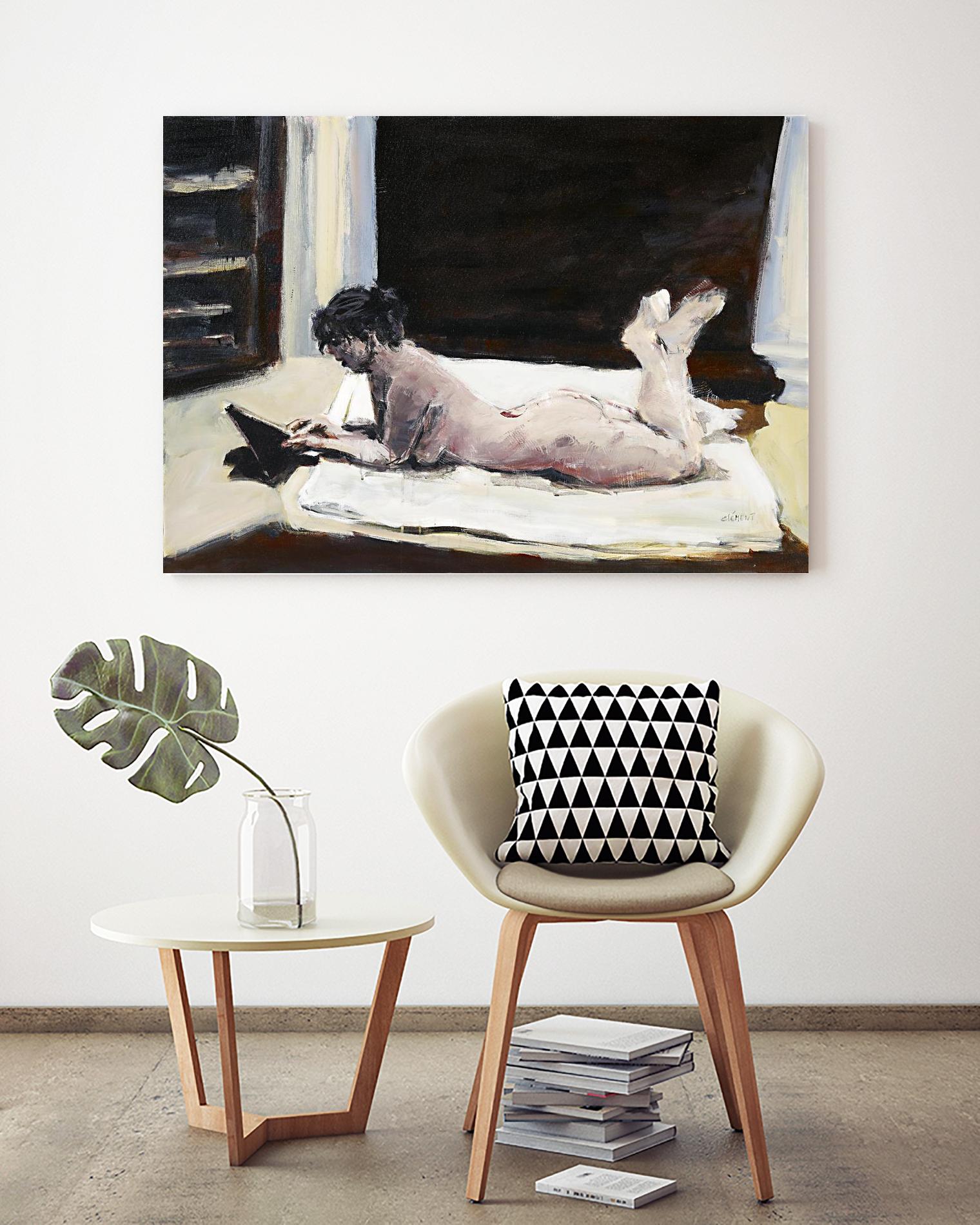 Gidas by Jacques Clement on GIANT ART - pink artistes du québec bed