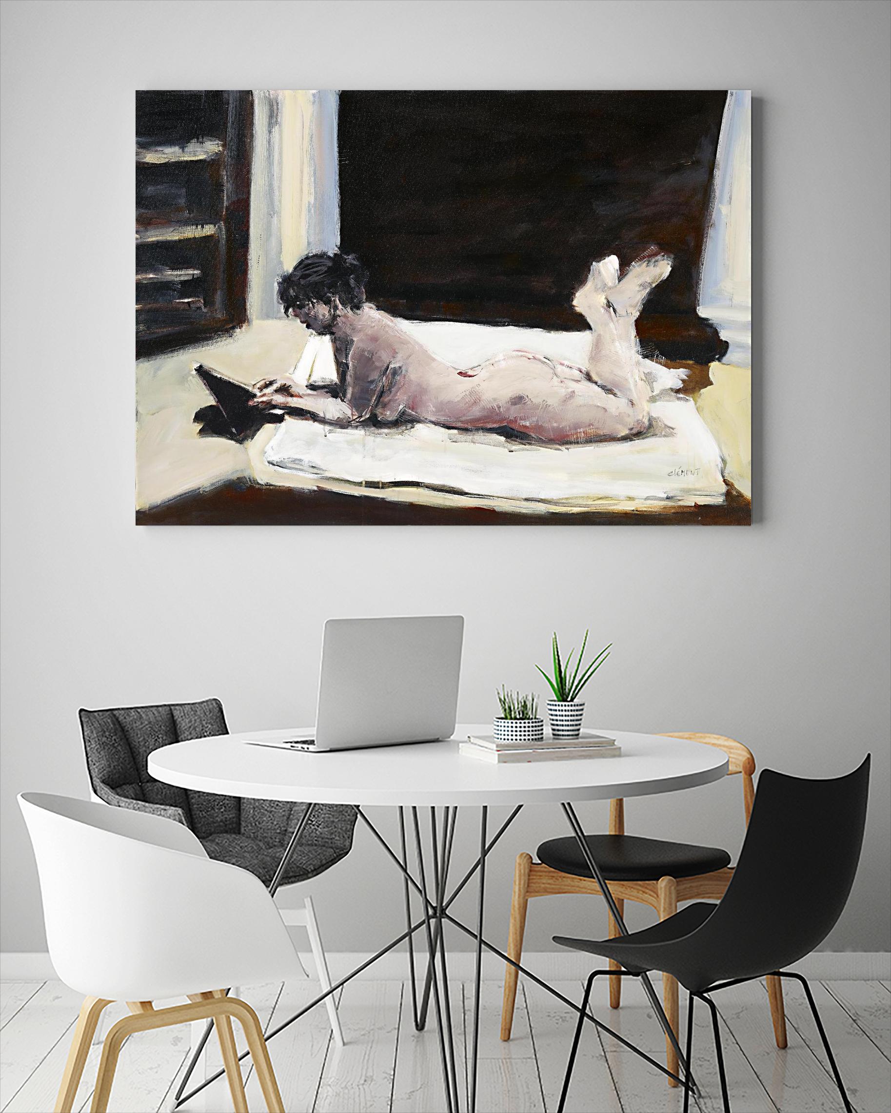 Gidas by Jacques Clement on GIANT ART - pink artistes du québec bed