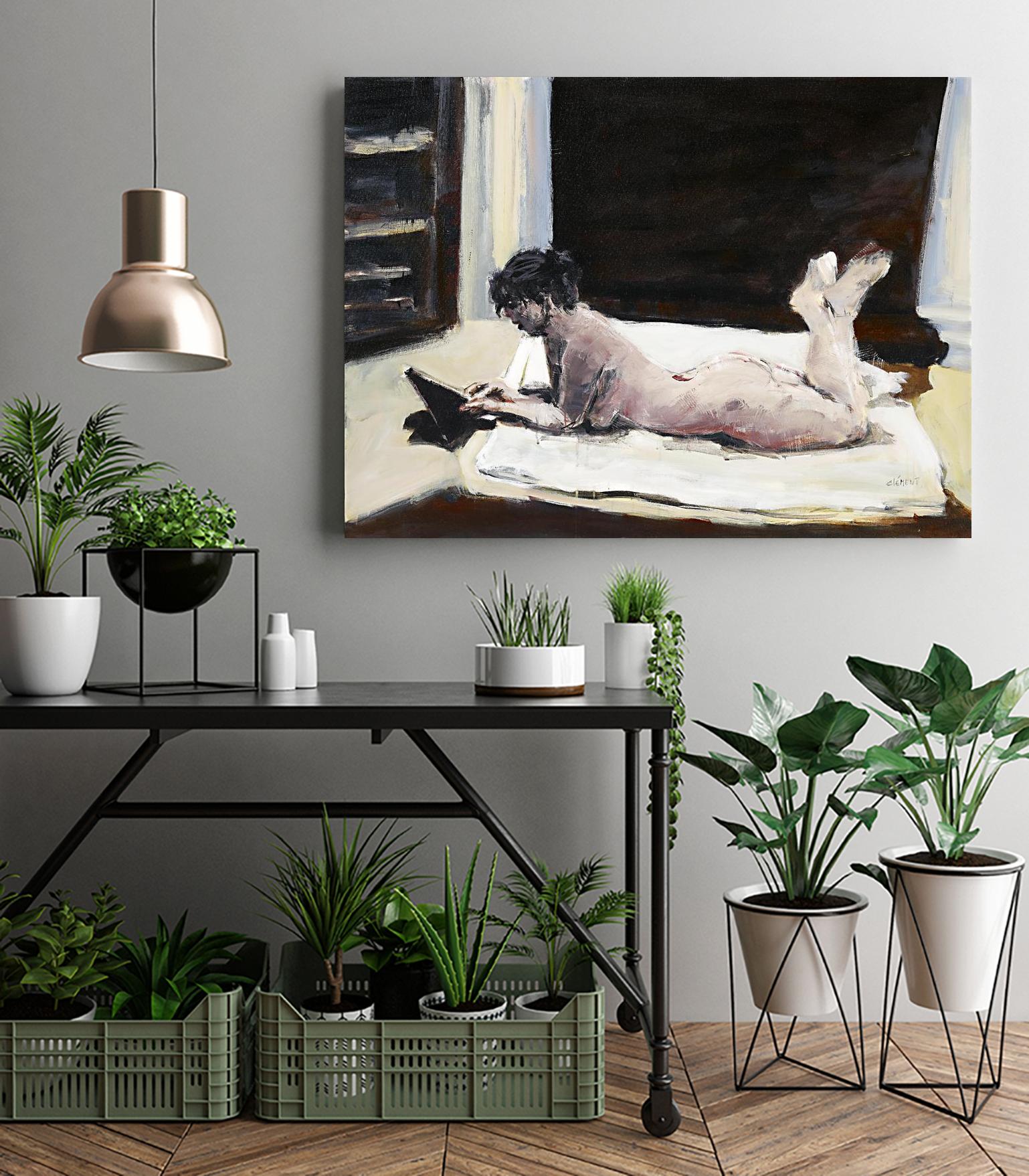 Gidas by Jacques Clement on GIANT ART - pink artistes du québec bed