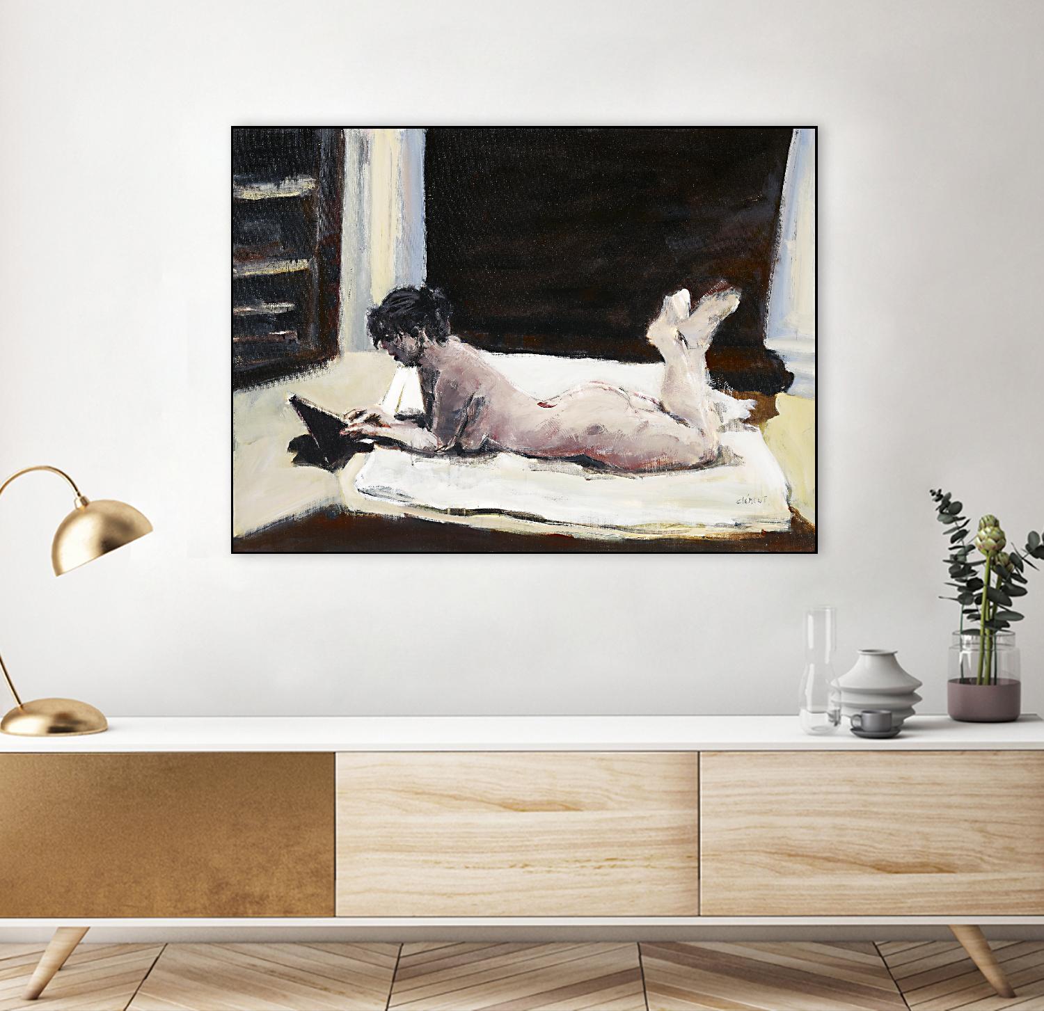 Gidas by Jacques Clement on GIANT ART - pink artistes du québec bed