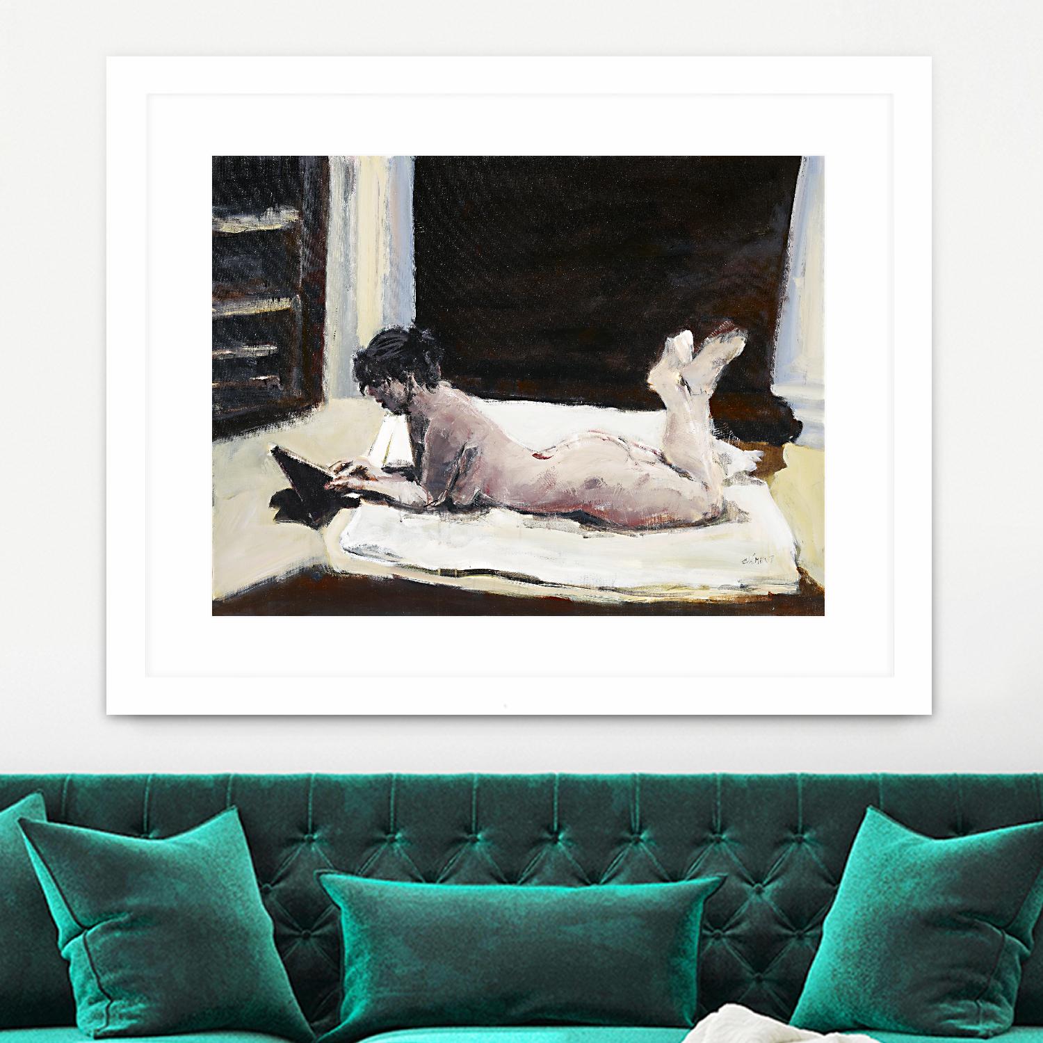 Gidas by Jacques Clement on GIANT ART - pink artistes du québec bed