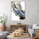 Green And Blue Wave by Alyson Mccrink on GIANT ART - grey abstract volage
