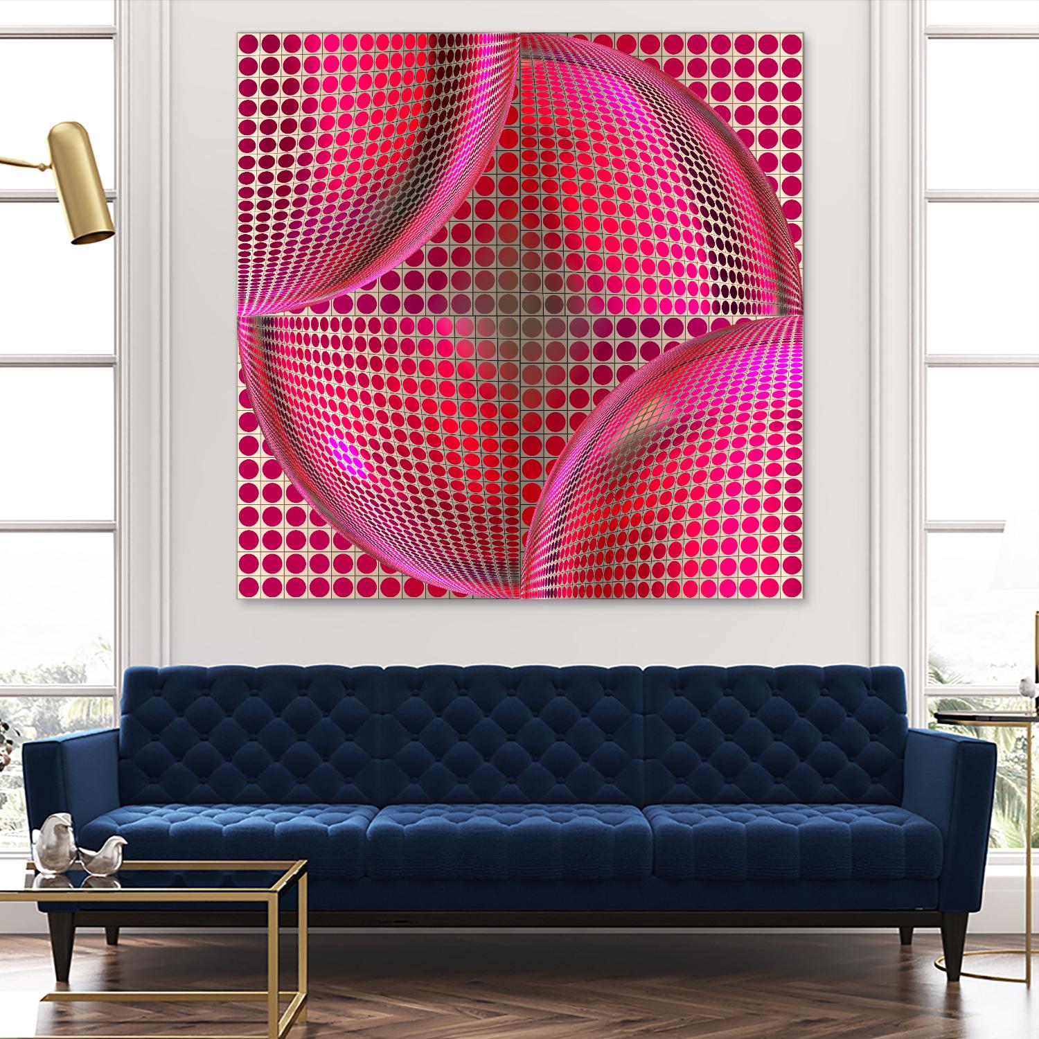 Motown I by Jefd on GIANT ART - pink digital round