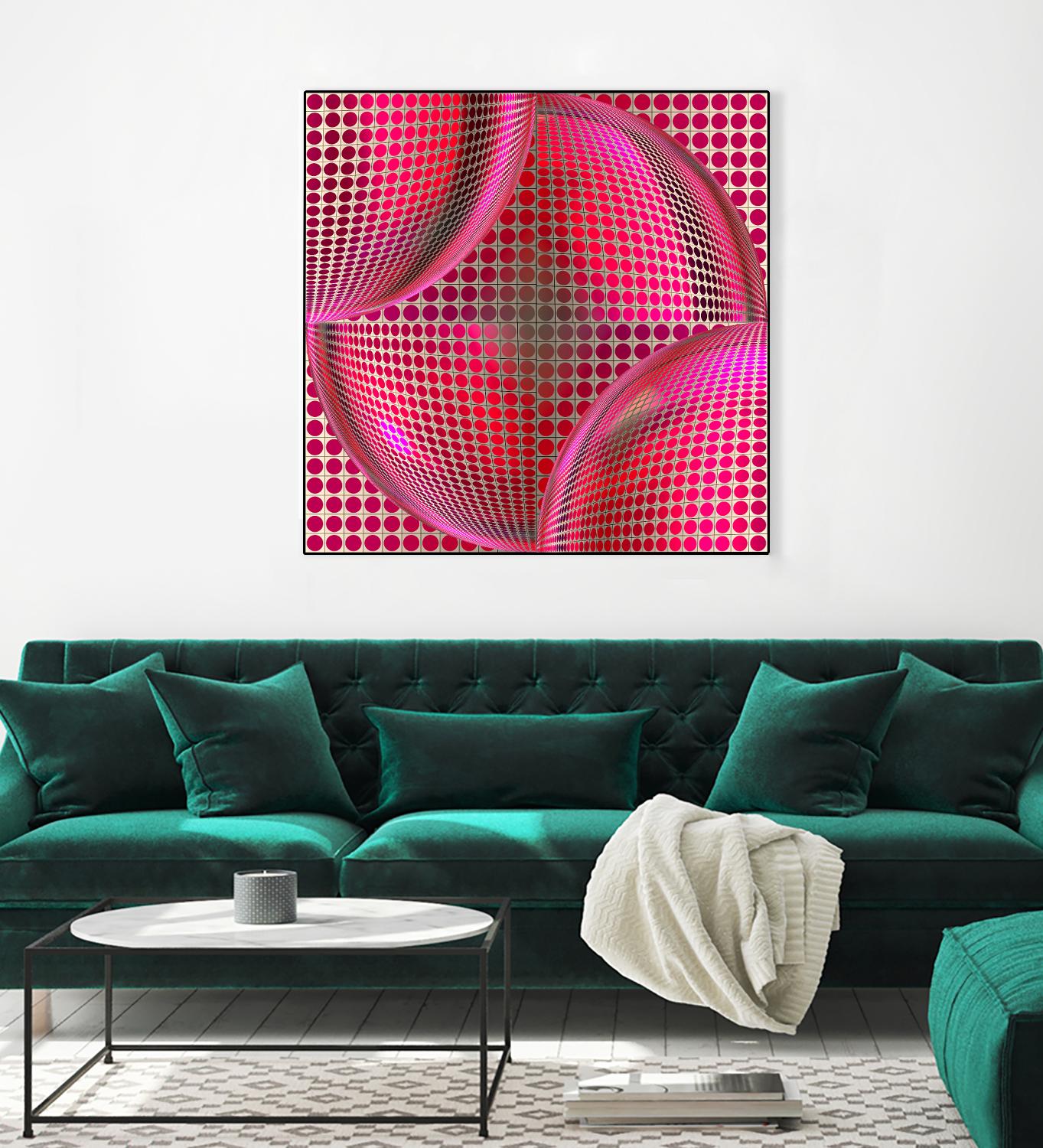 Motown I by Jefd on GIANT ART - pink digital round