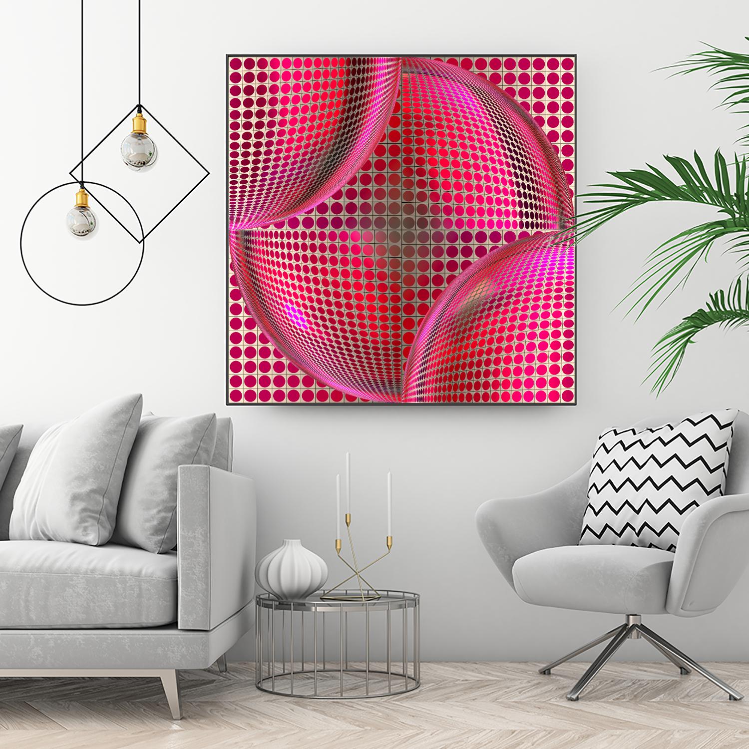 Motown I by Jefd on GIANT ART - pink digital round