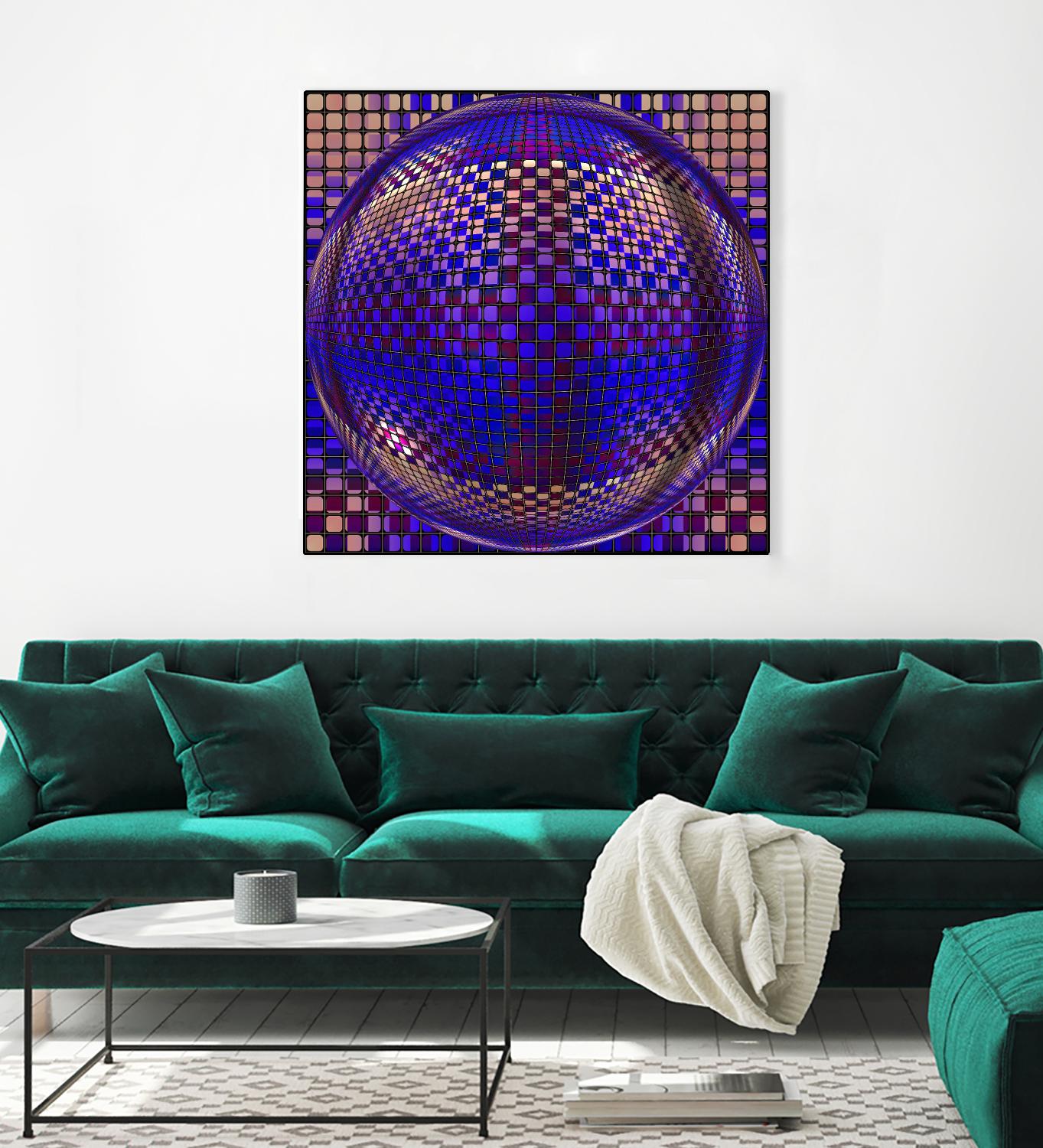 Motown III by Jefd on GIANT ART - blue digital round