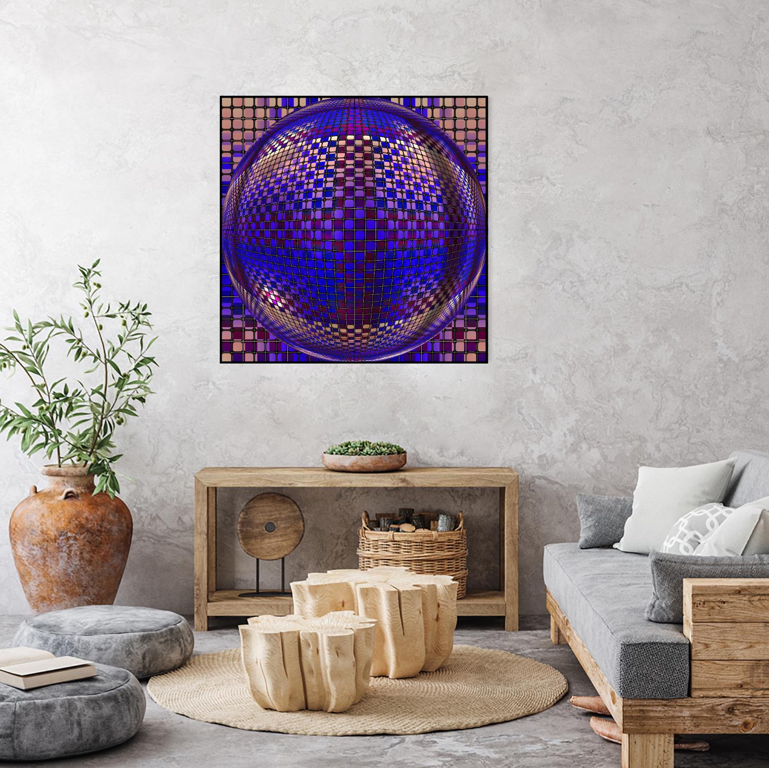 Motown III by Jefd on GIANT ART - blue digital round