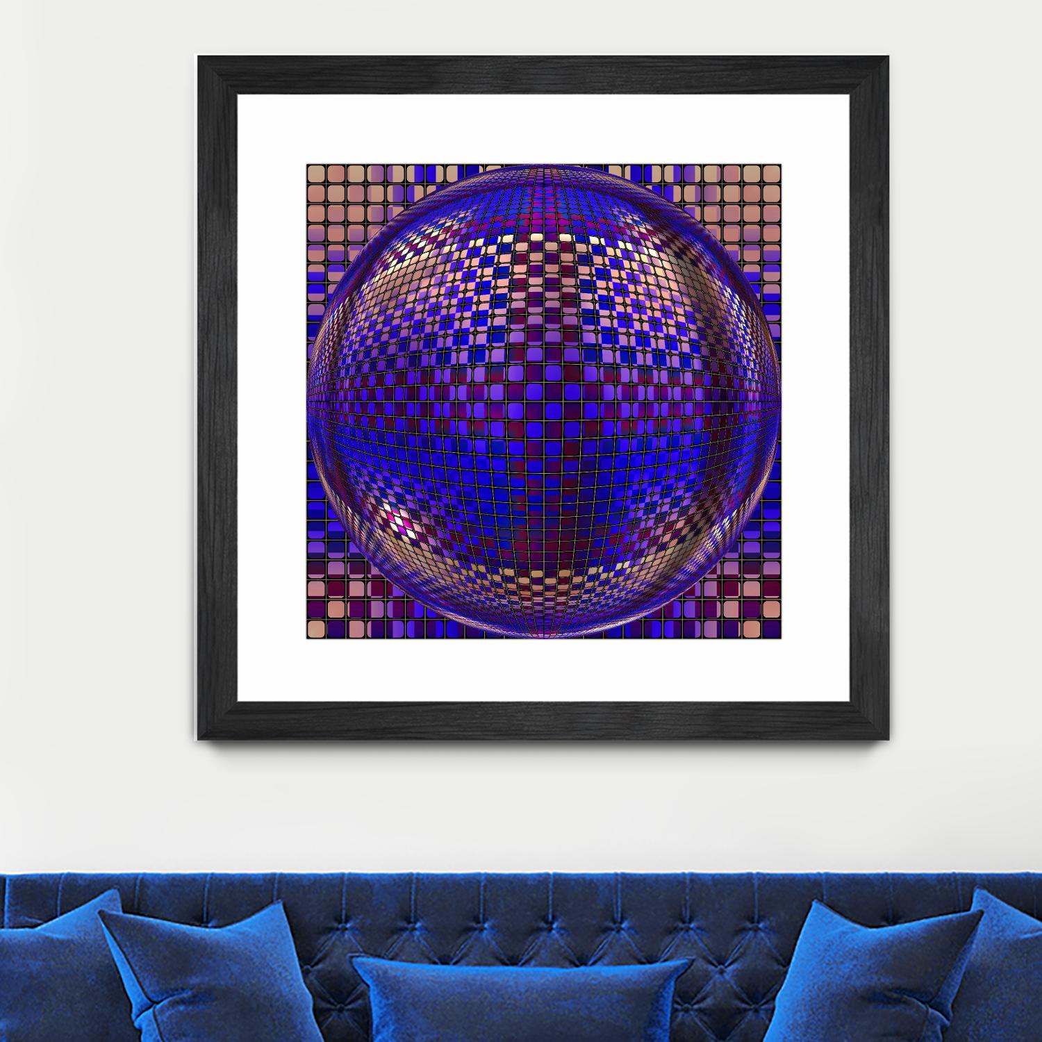 Motown III by Jefd on GIANT ART - blue digital round