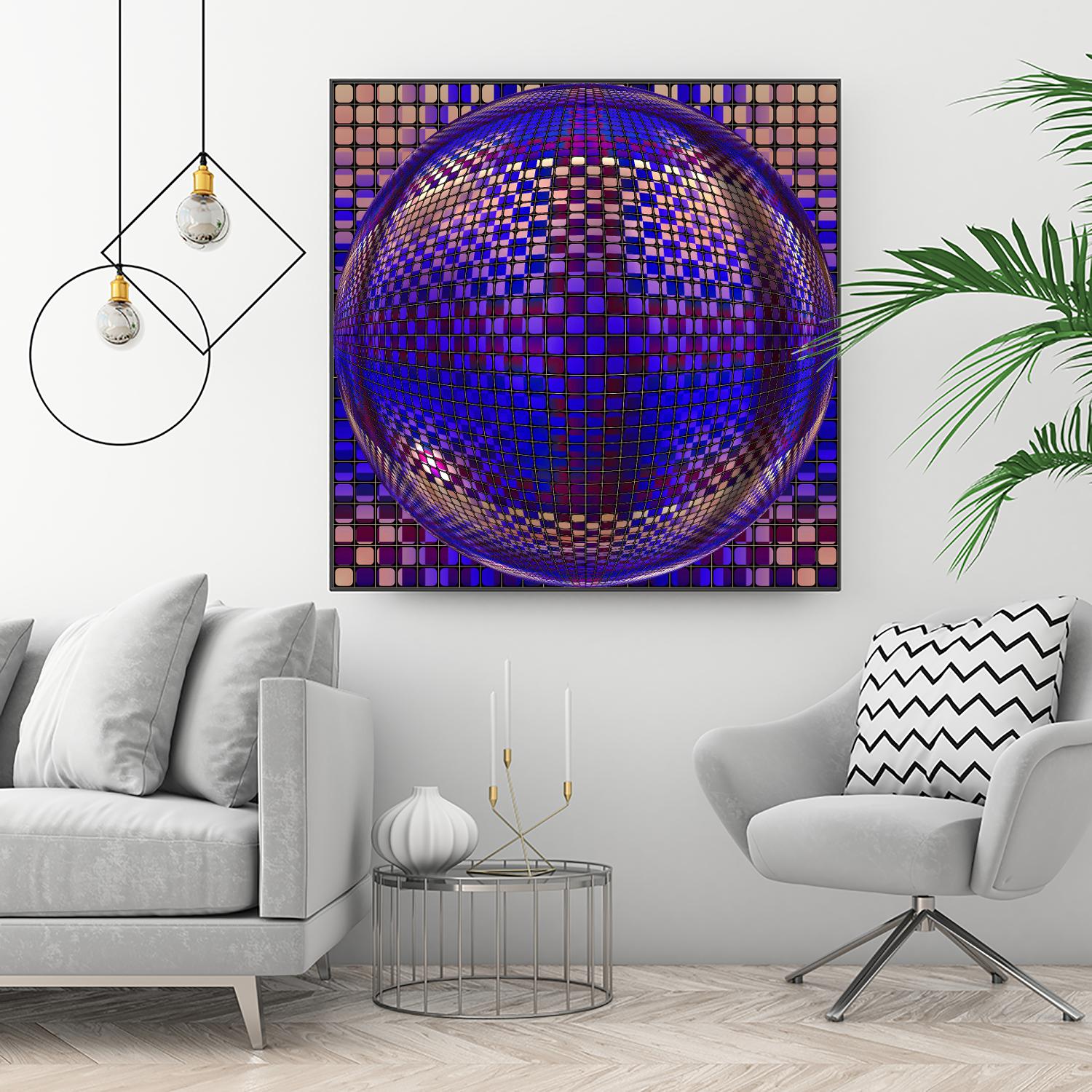 Motown III by Jefd on GIANT ART - blue digital round