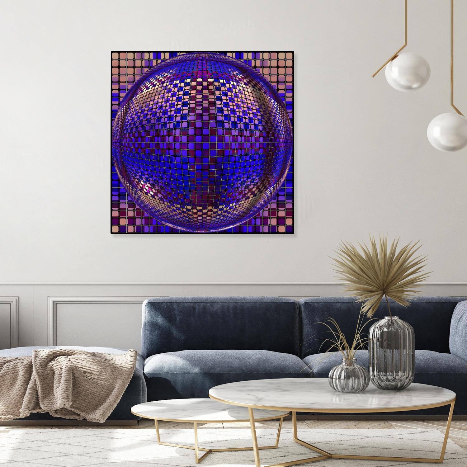 Motown III by Jefd on GIANT ART - blue digital round