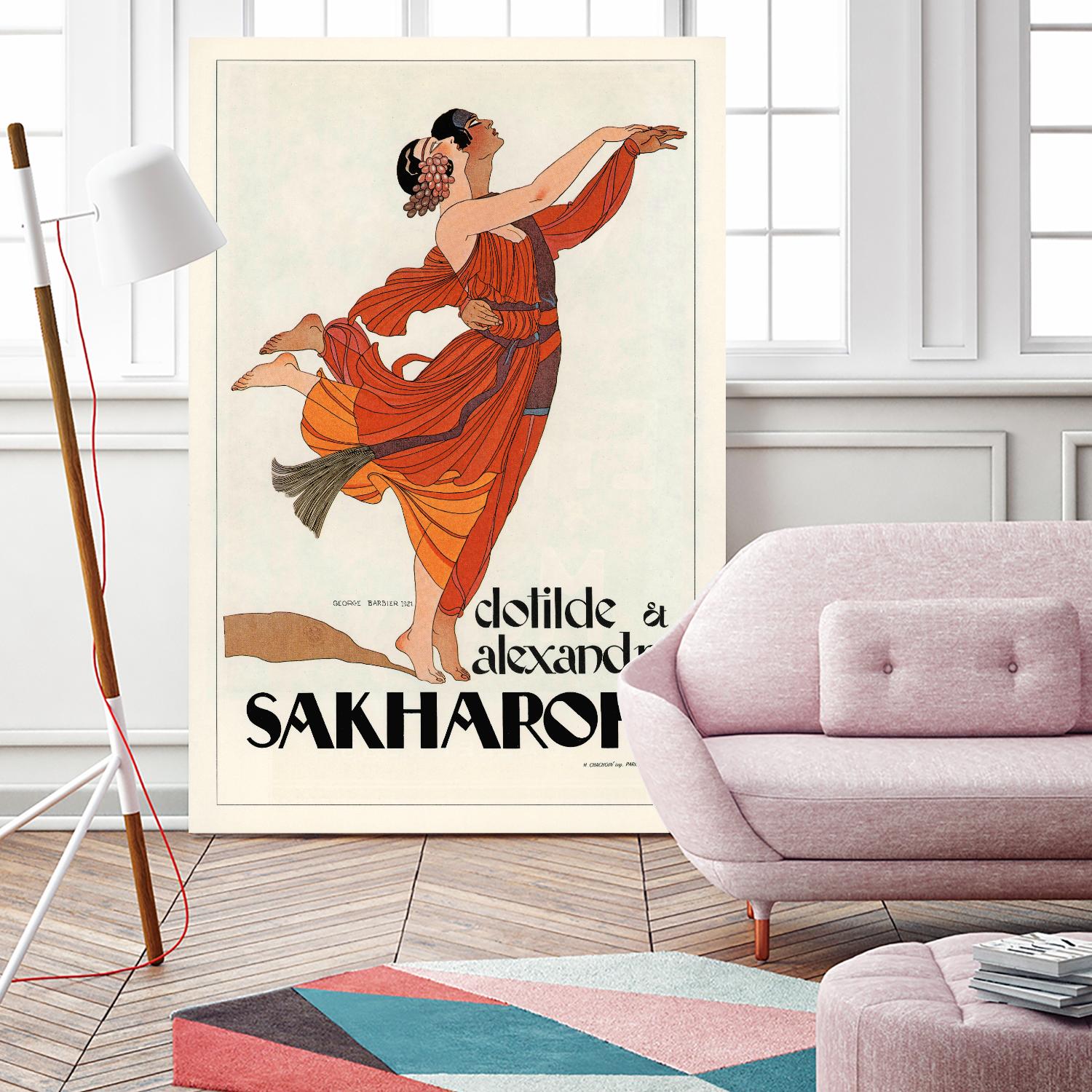 Sakharoff by Archive on GIANT ART - orange vintage couple