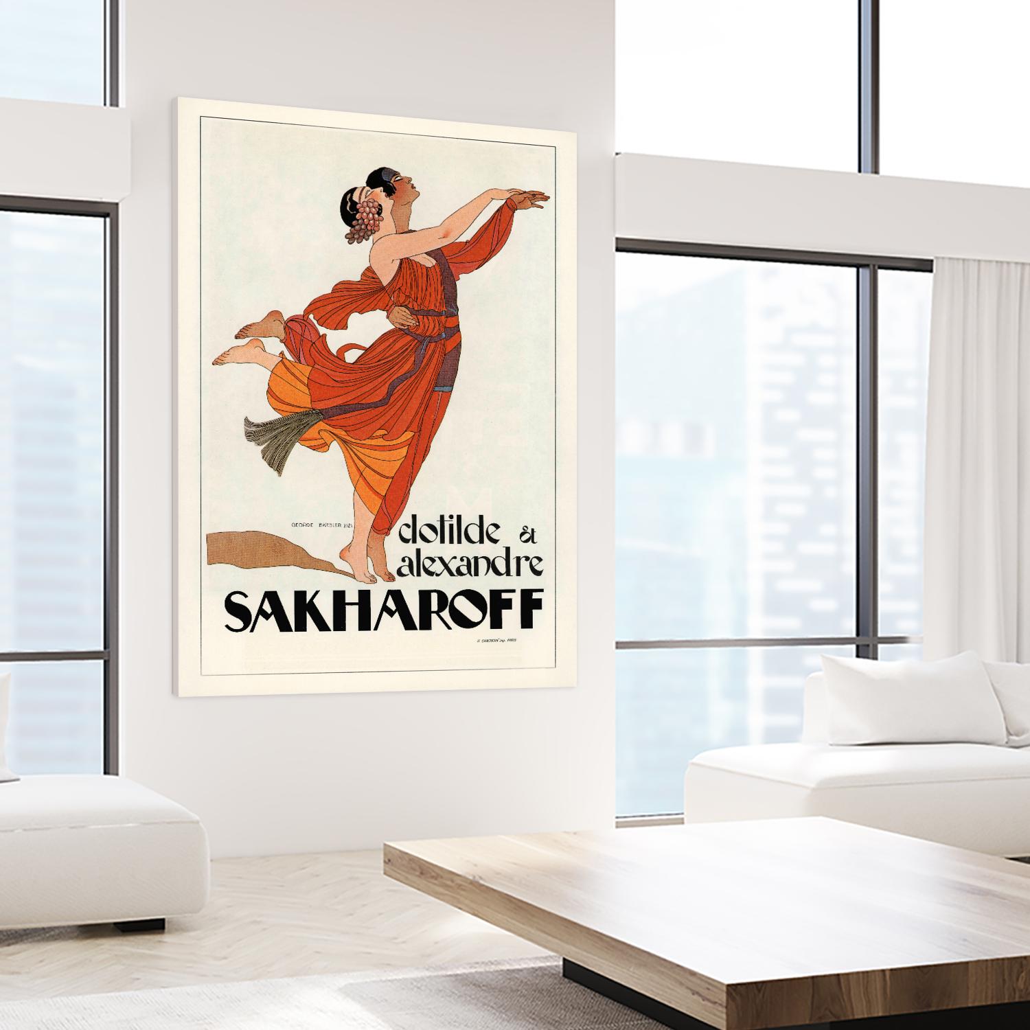 Sakharoff by Archive on GIANT ART - orange vintage couple